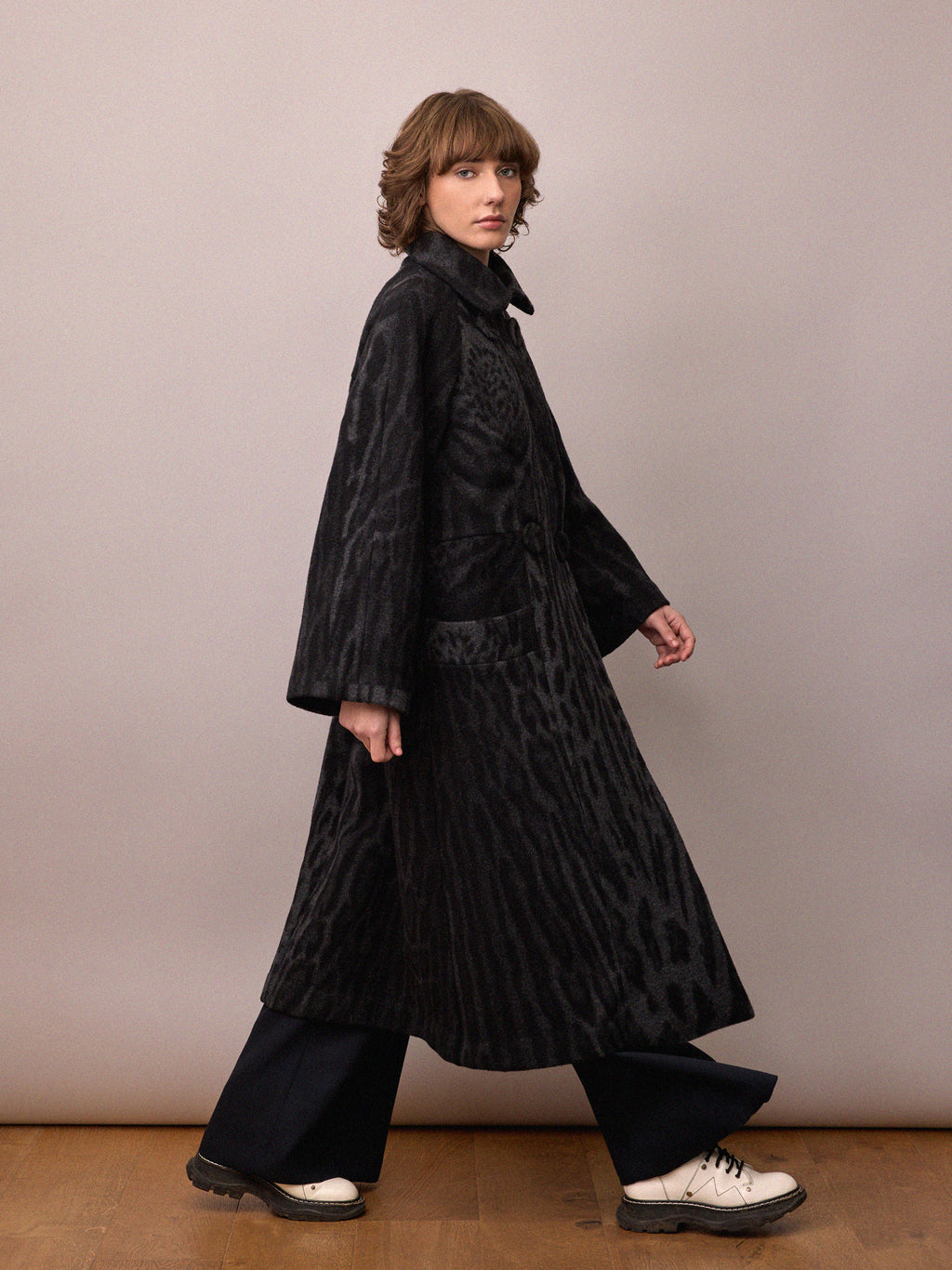 Ryder Coat / Charcoal Cheetah