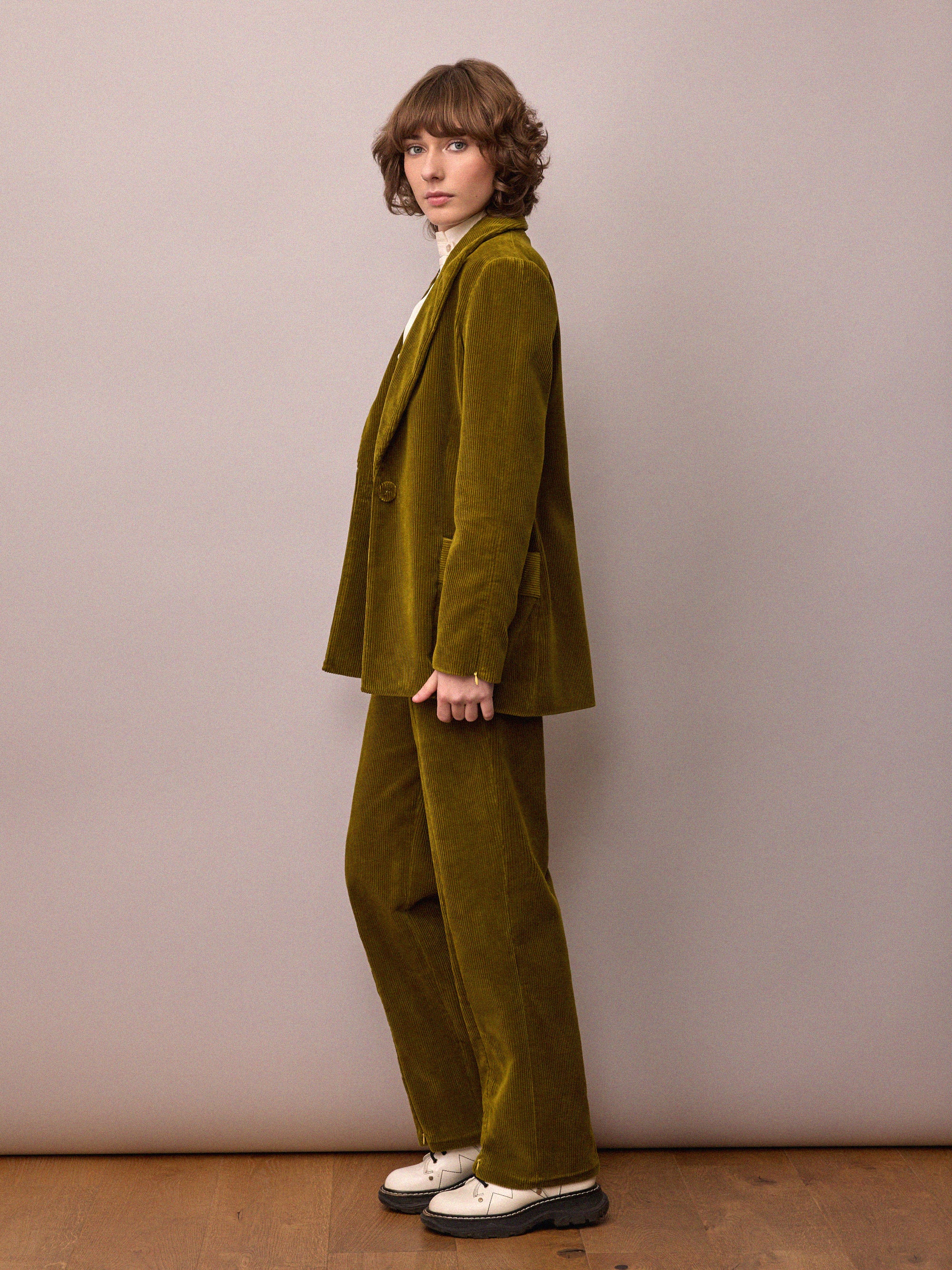 Toni Suit Jacket / Chartreuse Corduroy