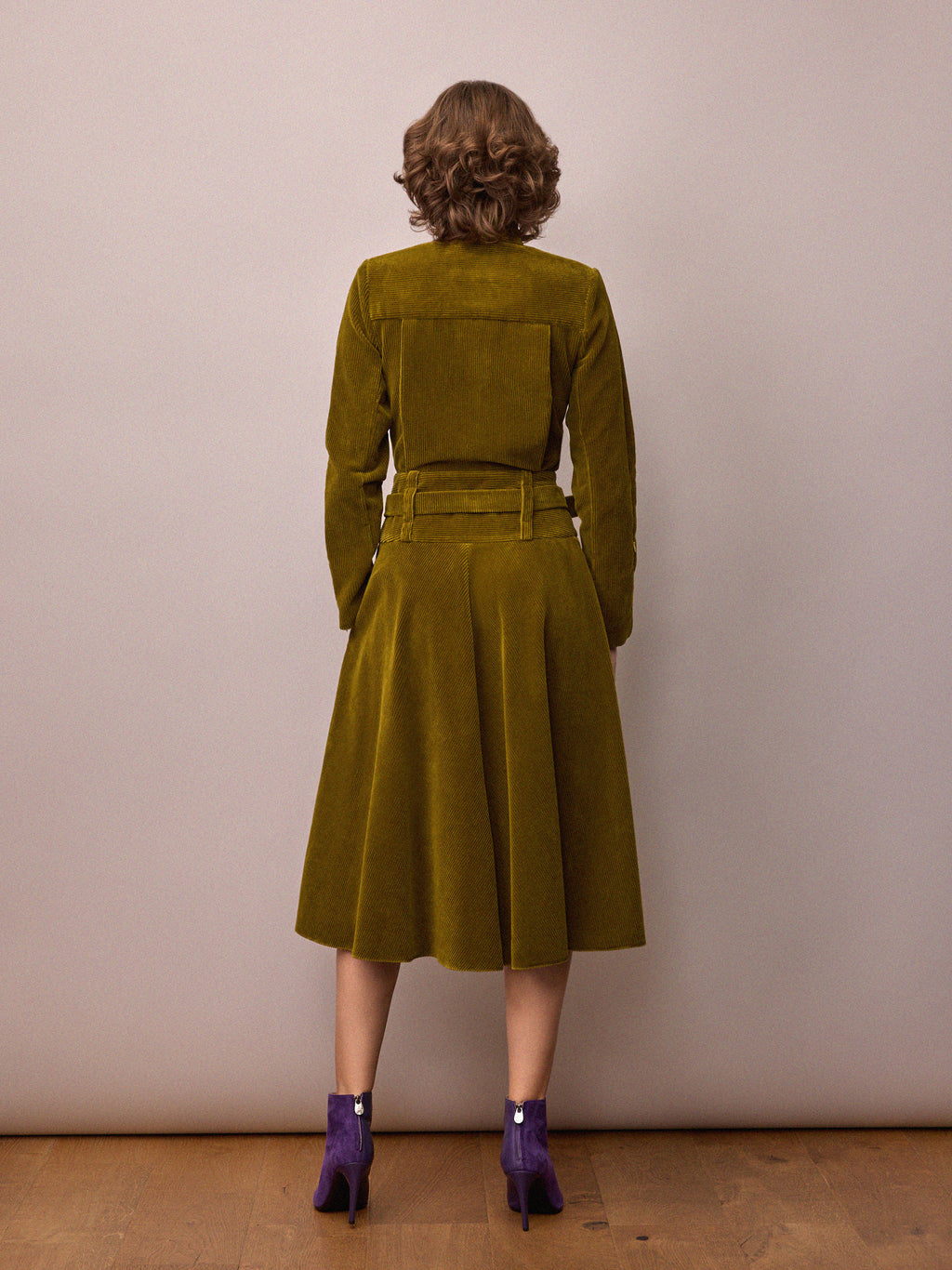 Charlie Dress / Chartreuse Corduroy