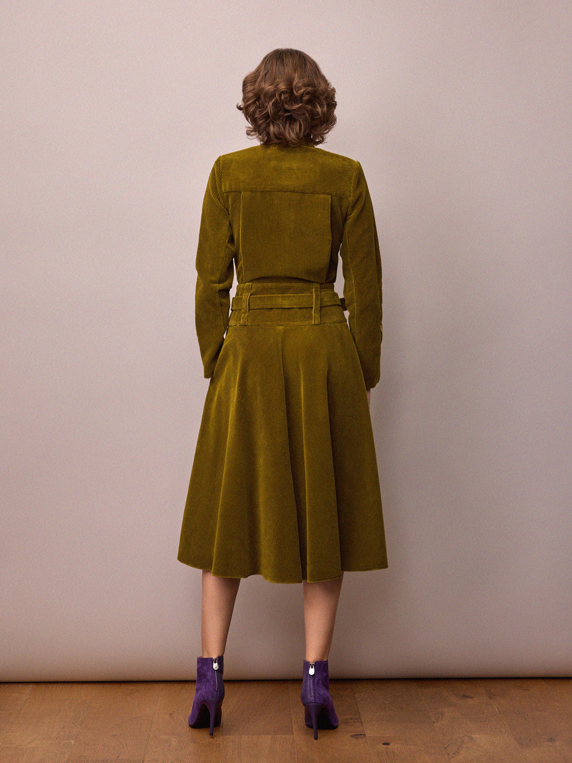 Charlie Dress / Chartreuse Corduroy