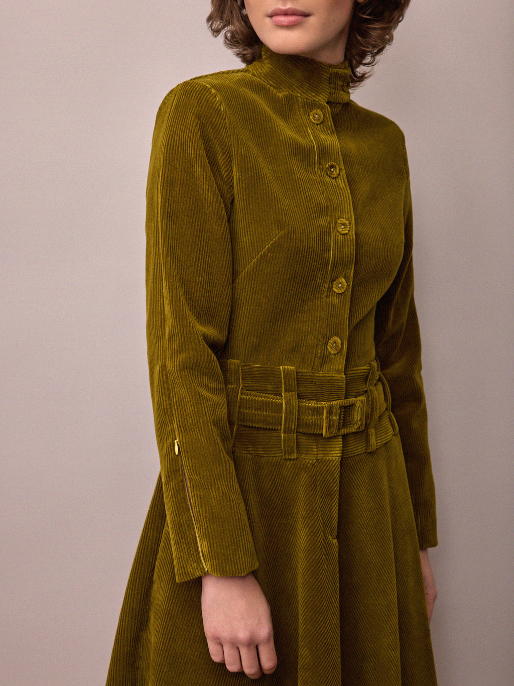Charlie Dress / Chartreuse Corduroy