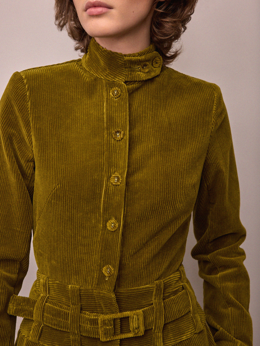 Charlie Dress / Chartreuse Corduroy