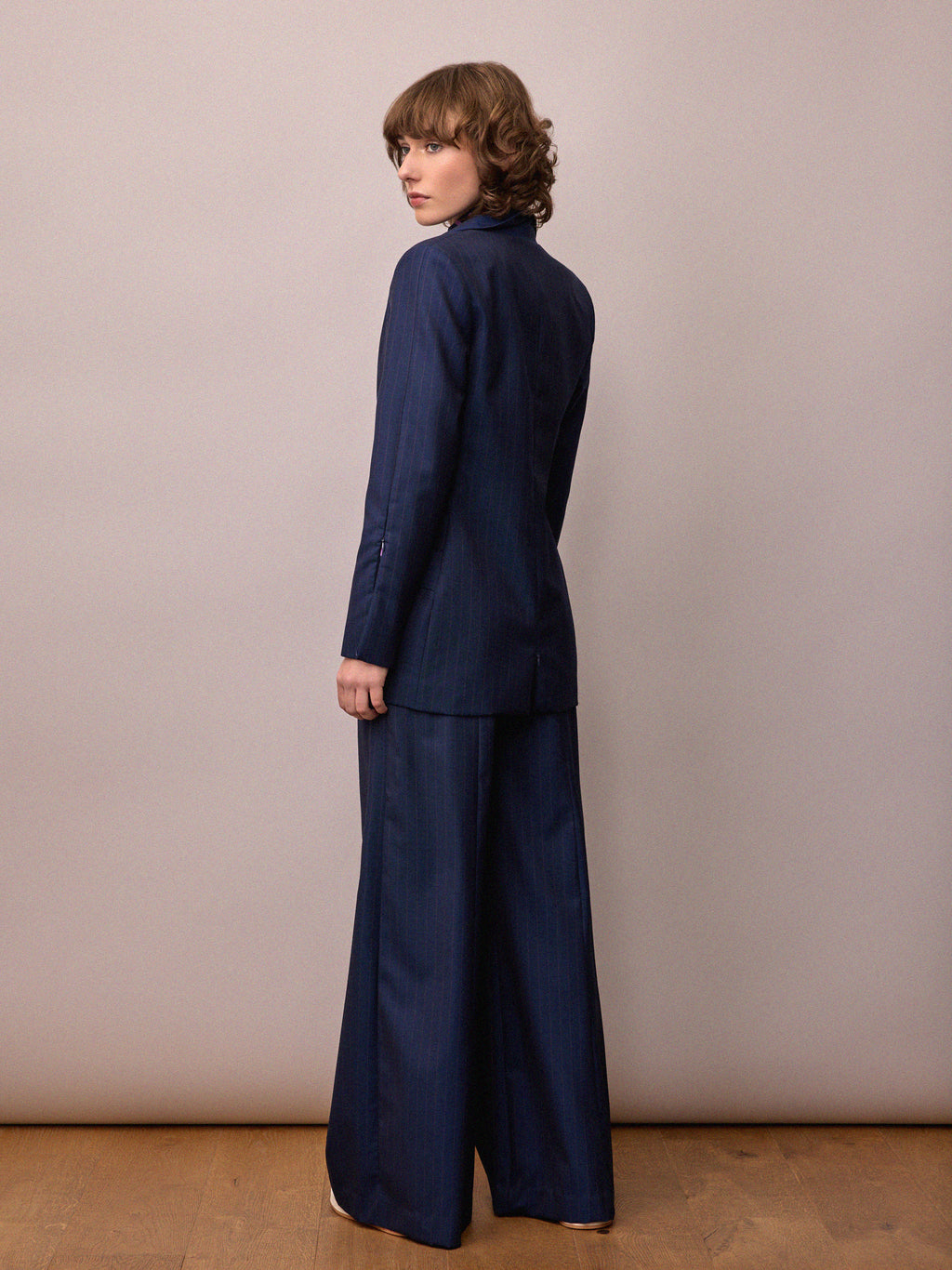 Toni Suit Jacket / Navy and Red Pinstripe
