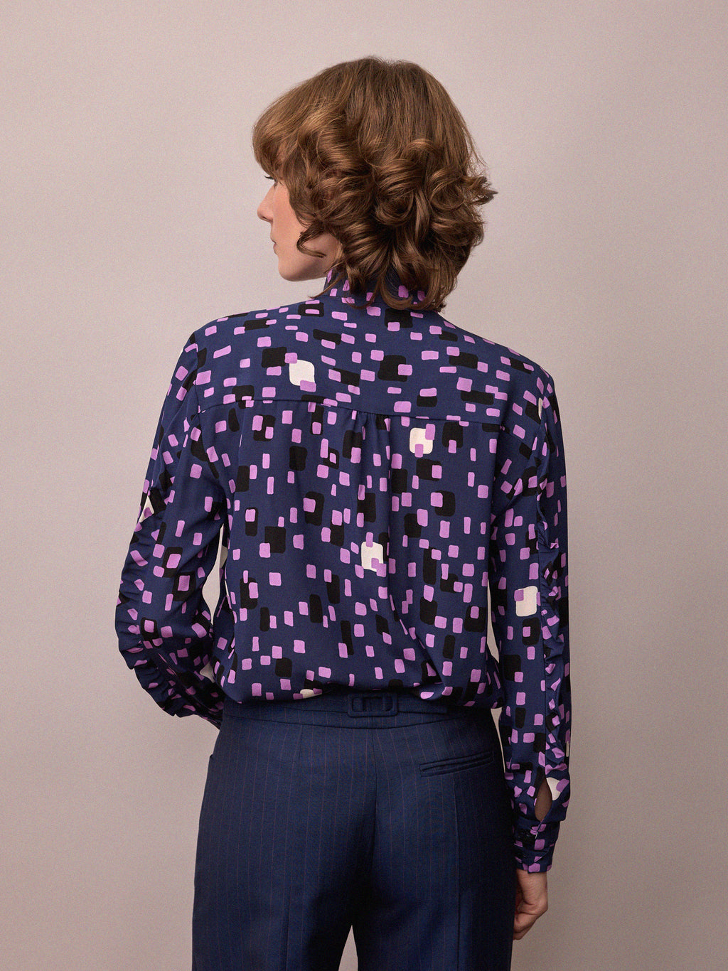 Frankie Shirt / Abstract Silk Print
