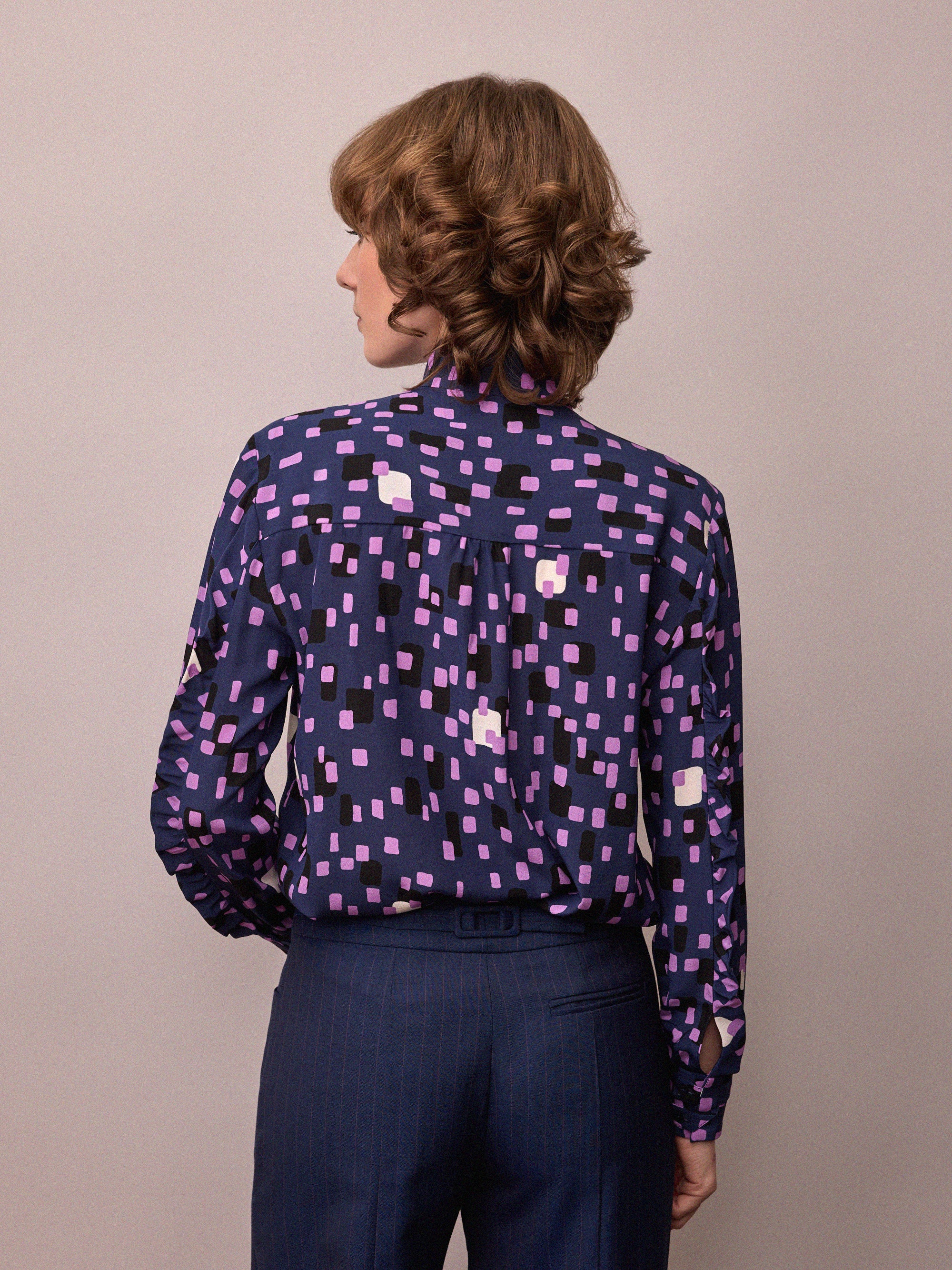 Frankie Shirt / Abstract Silk Print