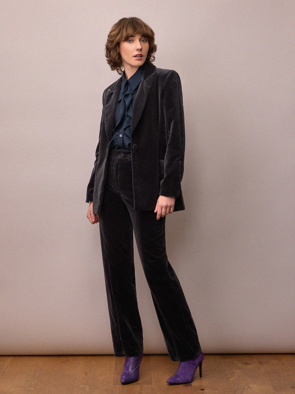 Toni Trouser / Slate Velvet