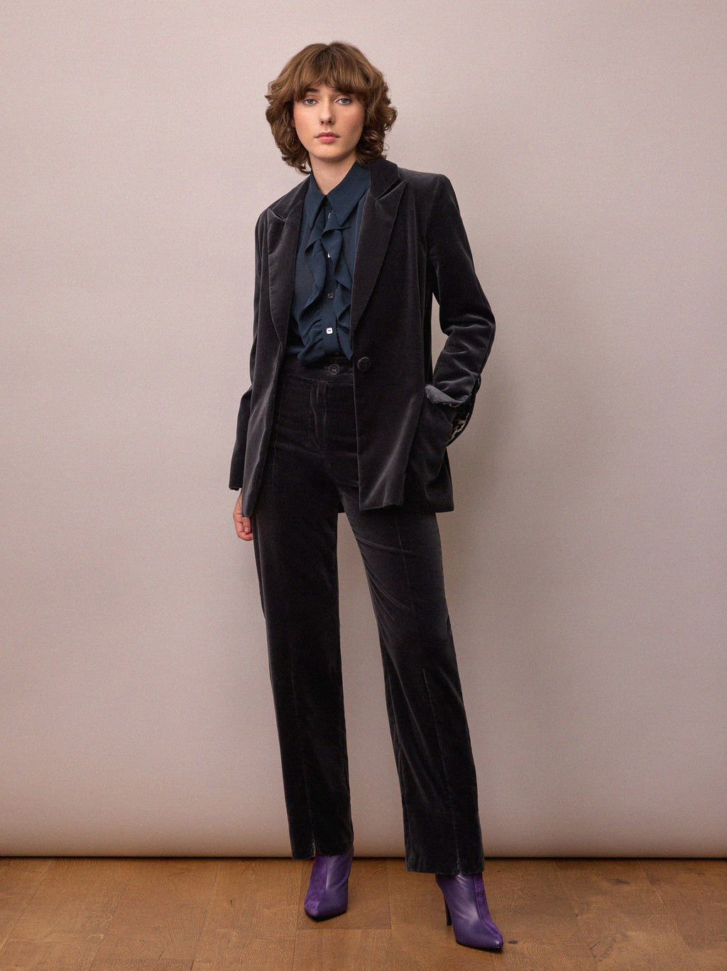 Toni Trouser / Slate Velvet