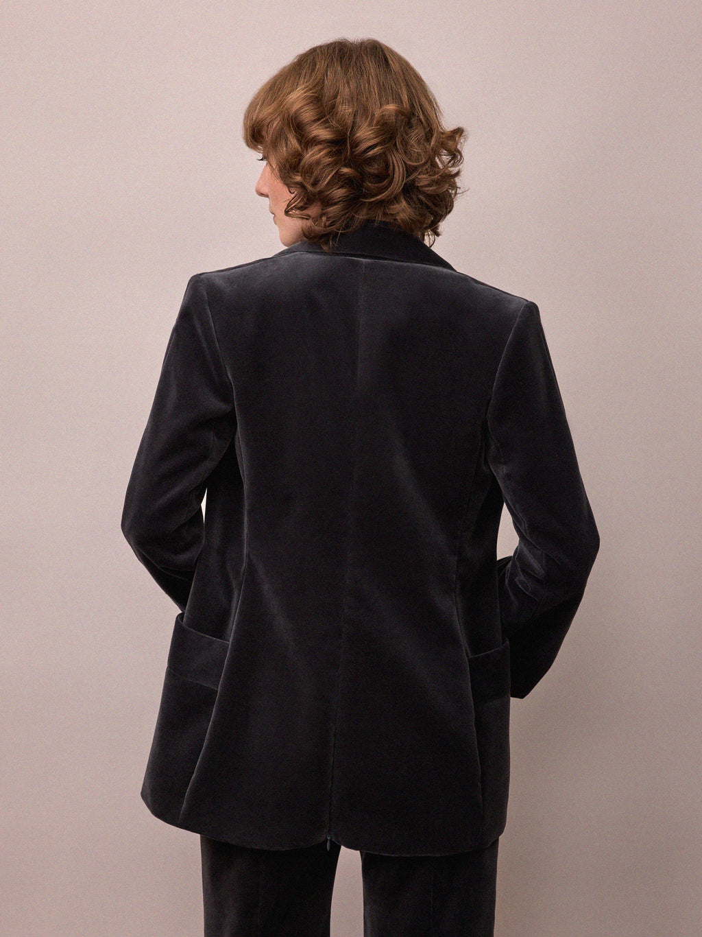 Toni Suit Jacket / Slate Velvet