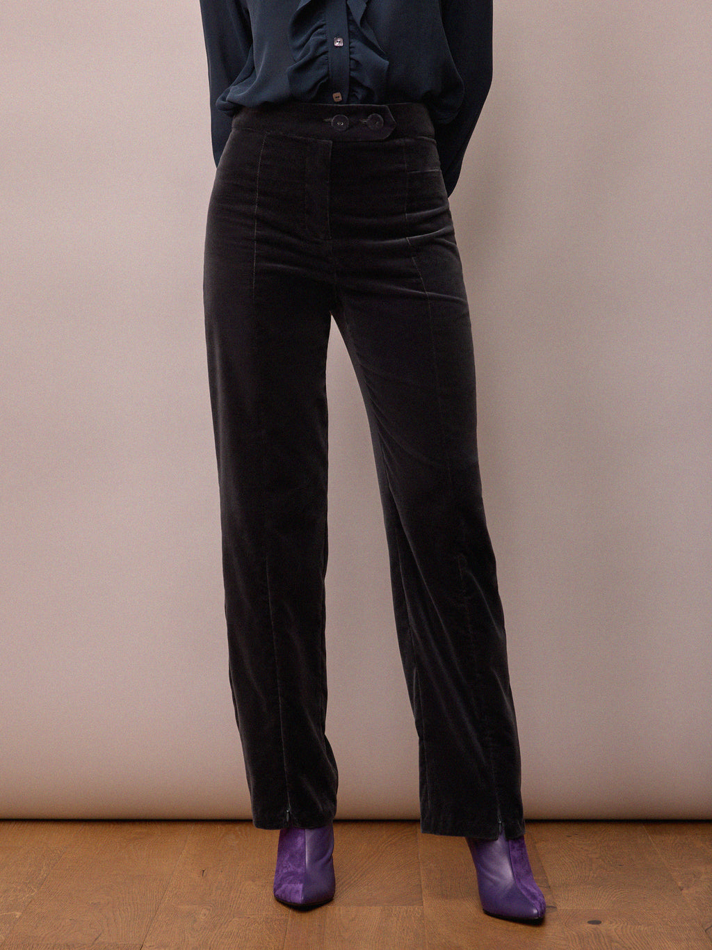Toni Trouser / Slate Velvet