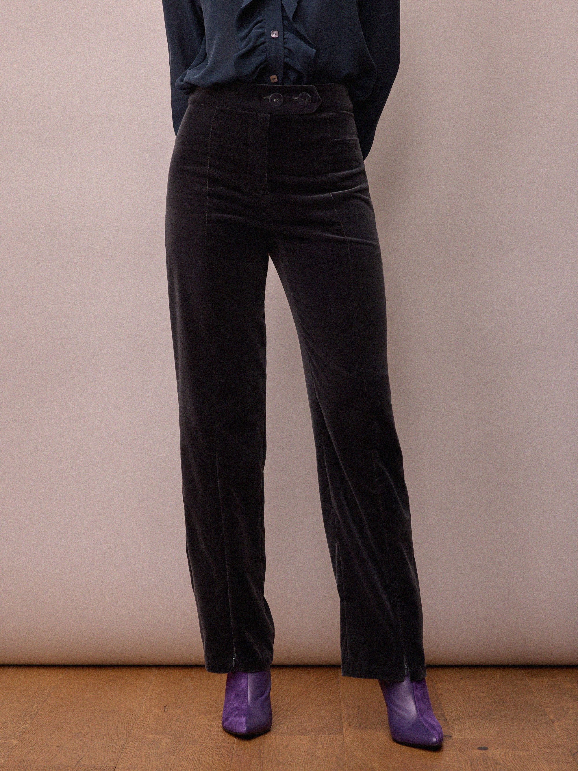 Toni Trouser / Slate Velvet