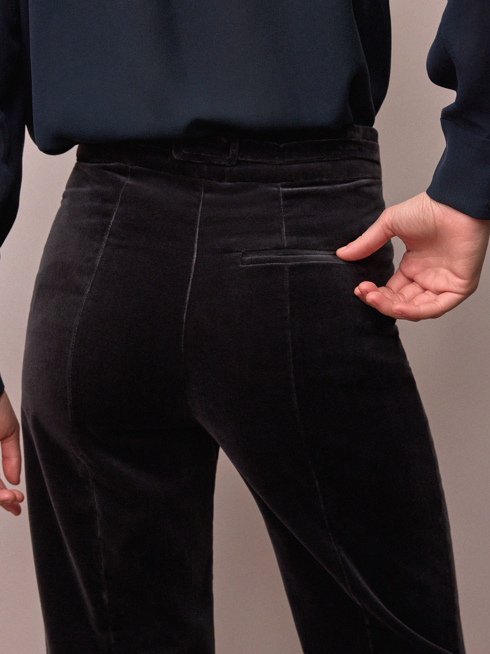 Toni Trouser / Slate Velvet