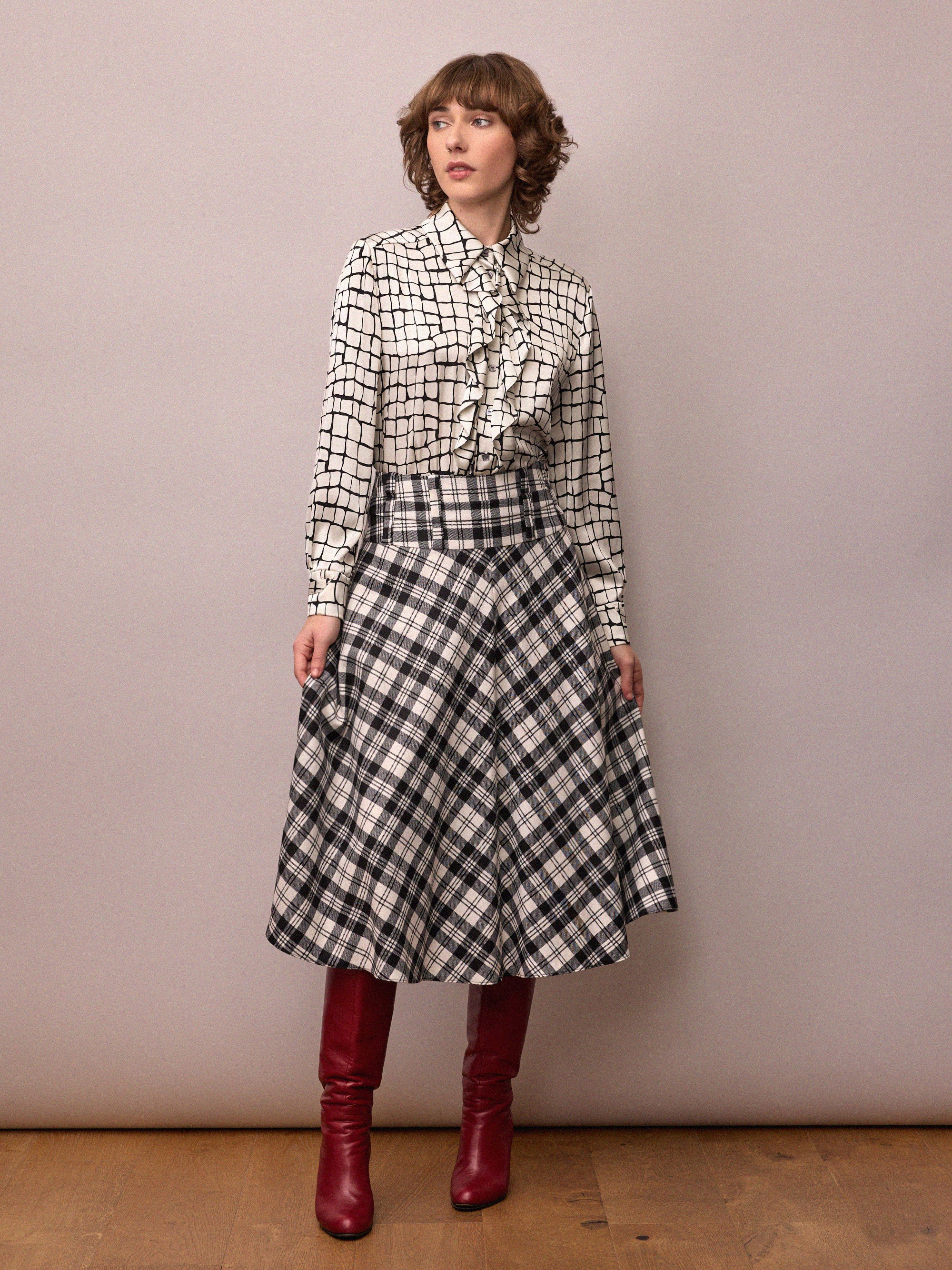 Fran Shirt / Silk Croc Print