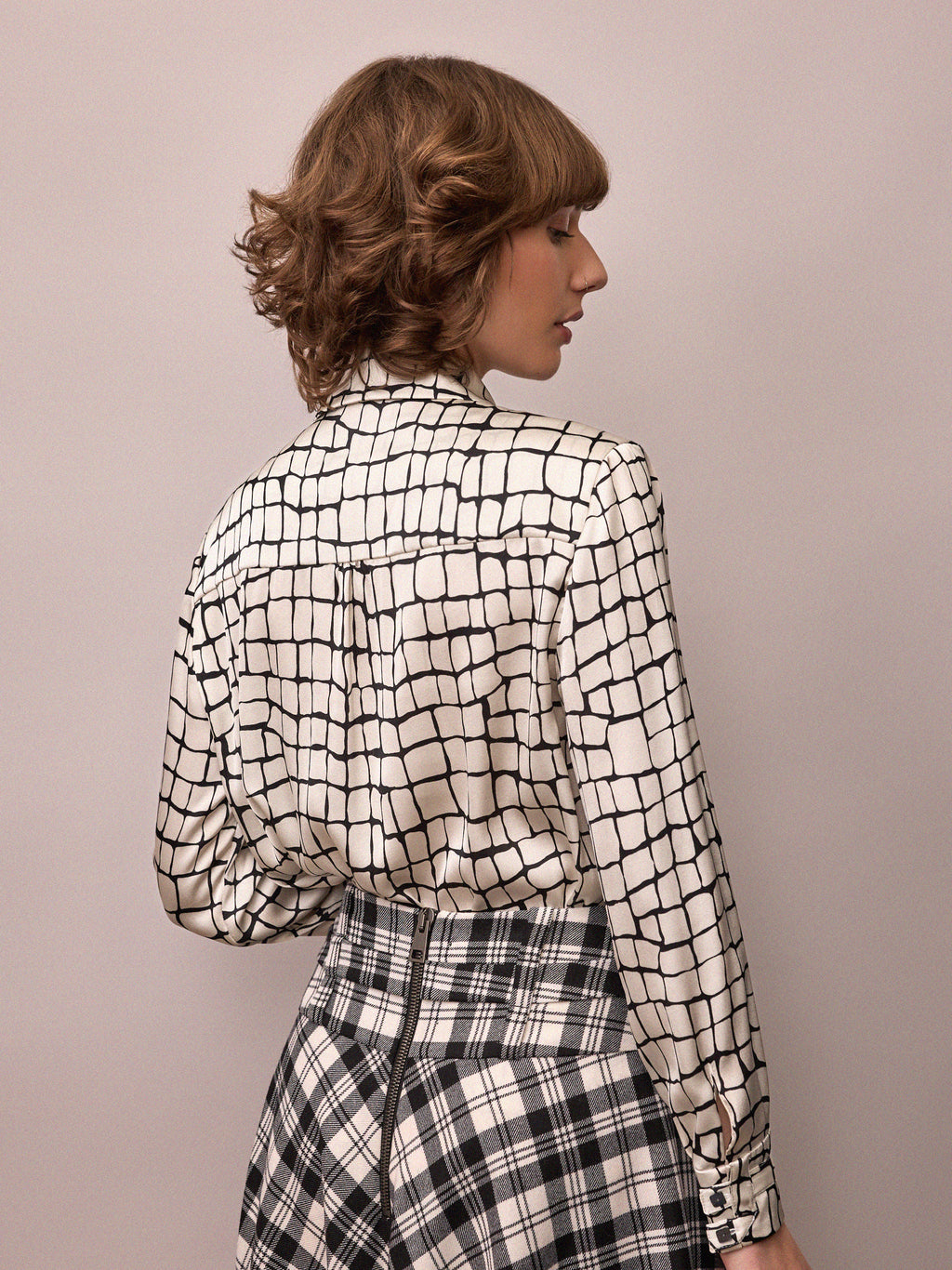Fran Shirt / Silk Croc Print