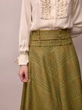 Camille Skirt / Citrus and Purple Dogtooth