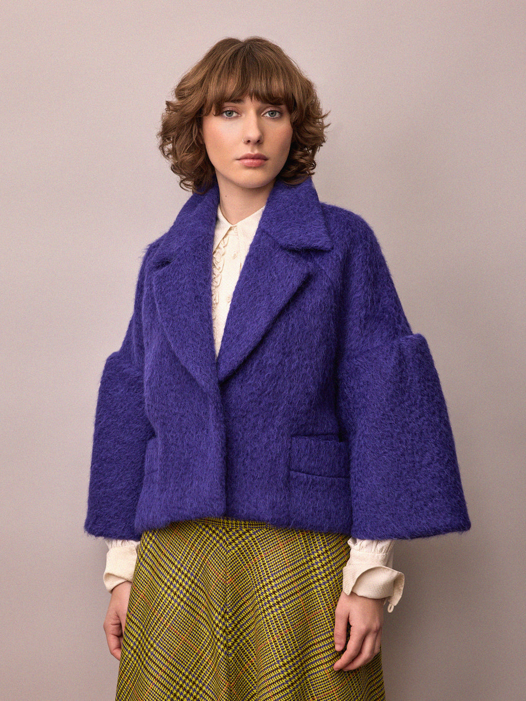 Edie Jacket - Electric Purple Mohair