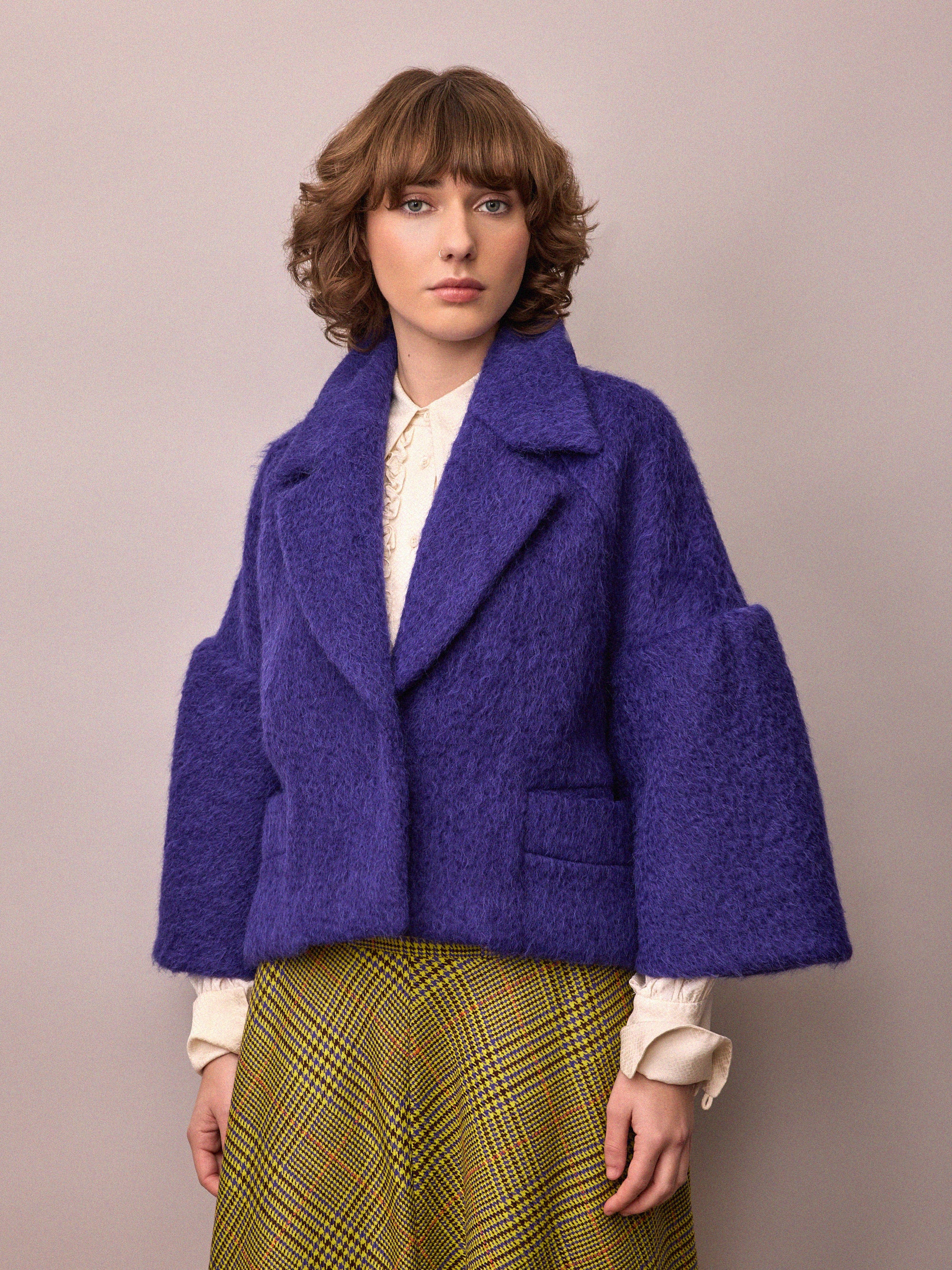 Edie Jacket - Electric Purple Mohair