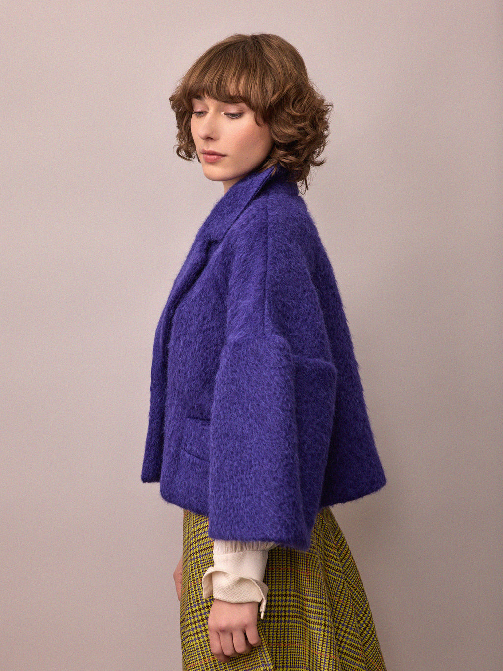 Edie Jacket - Electric Purple Mohair