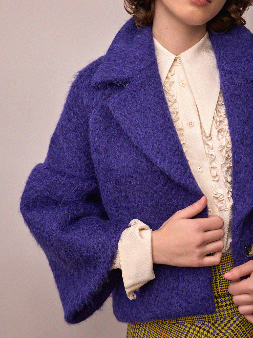 Edie Jacket - Electric Purple Mohair