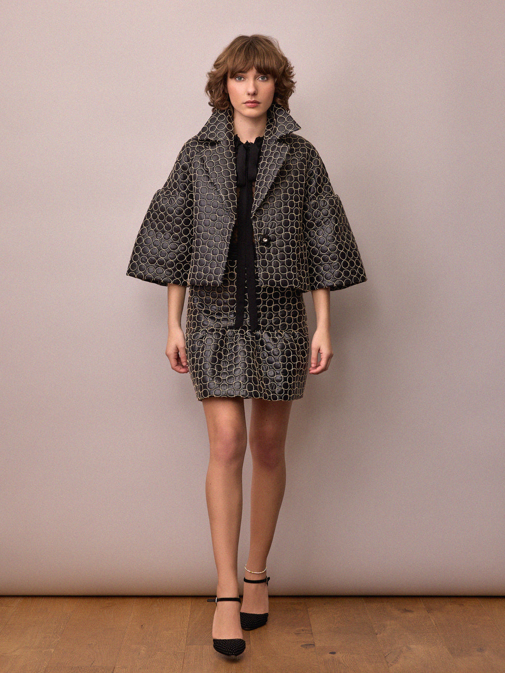 Edie Jacket - Black Circular Quilting