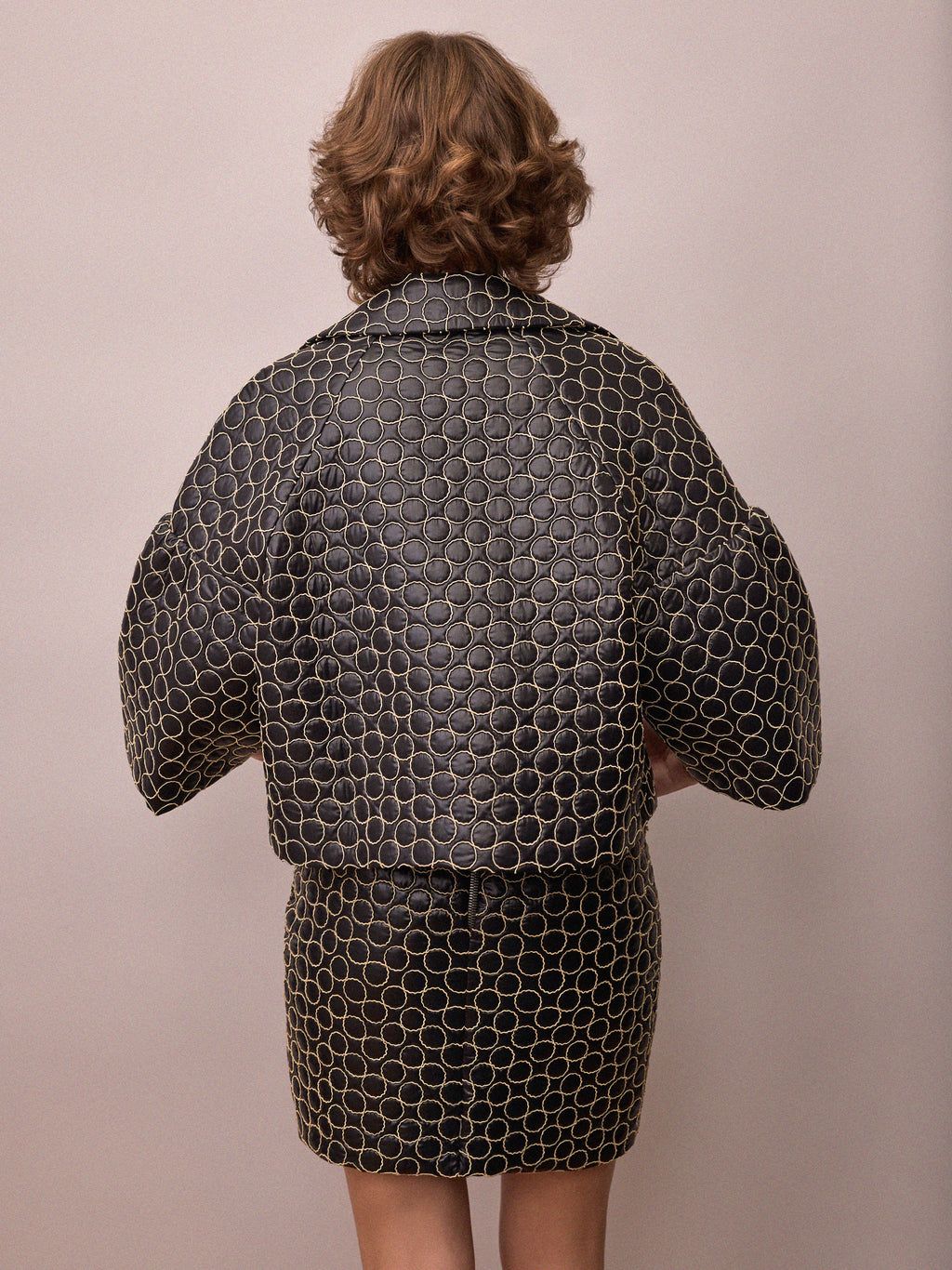 Edie Jacket - Black Circular Quilting
