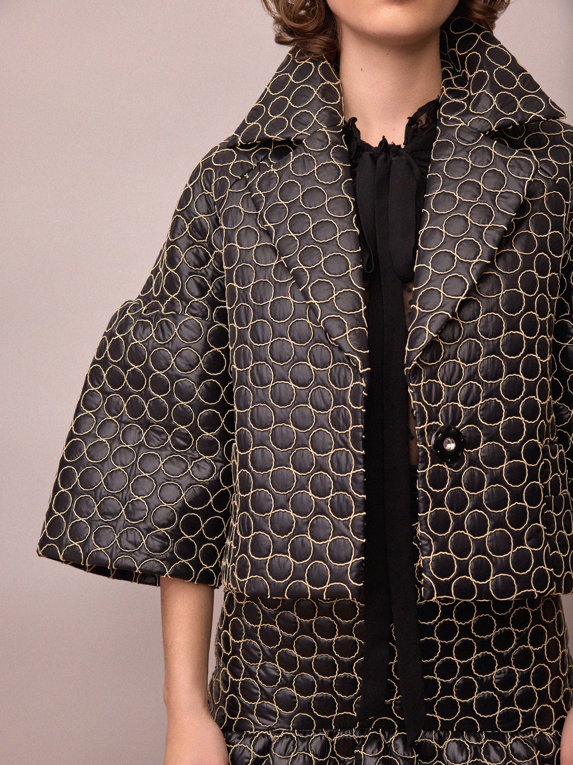 Edie Jacket - Black Circular Quilting