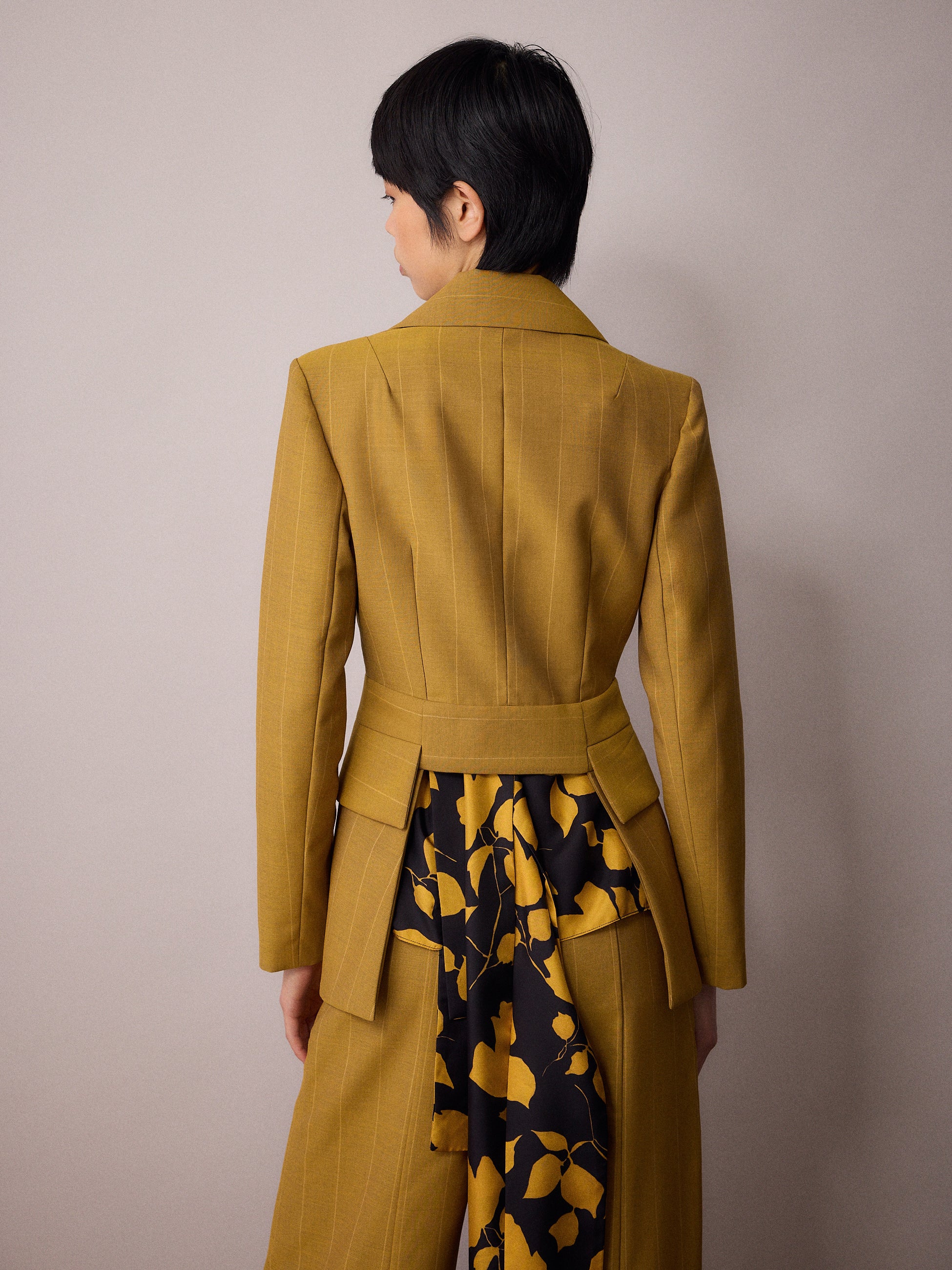 Andy Suit Jacket / Mustard Pinstripe