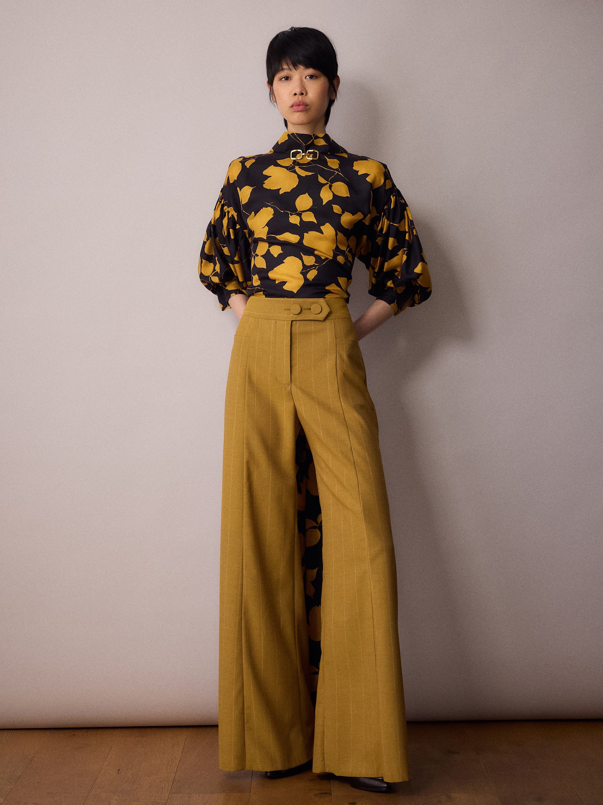 Anderson Trouser / Mustard Pinstripe