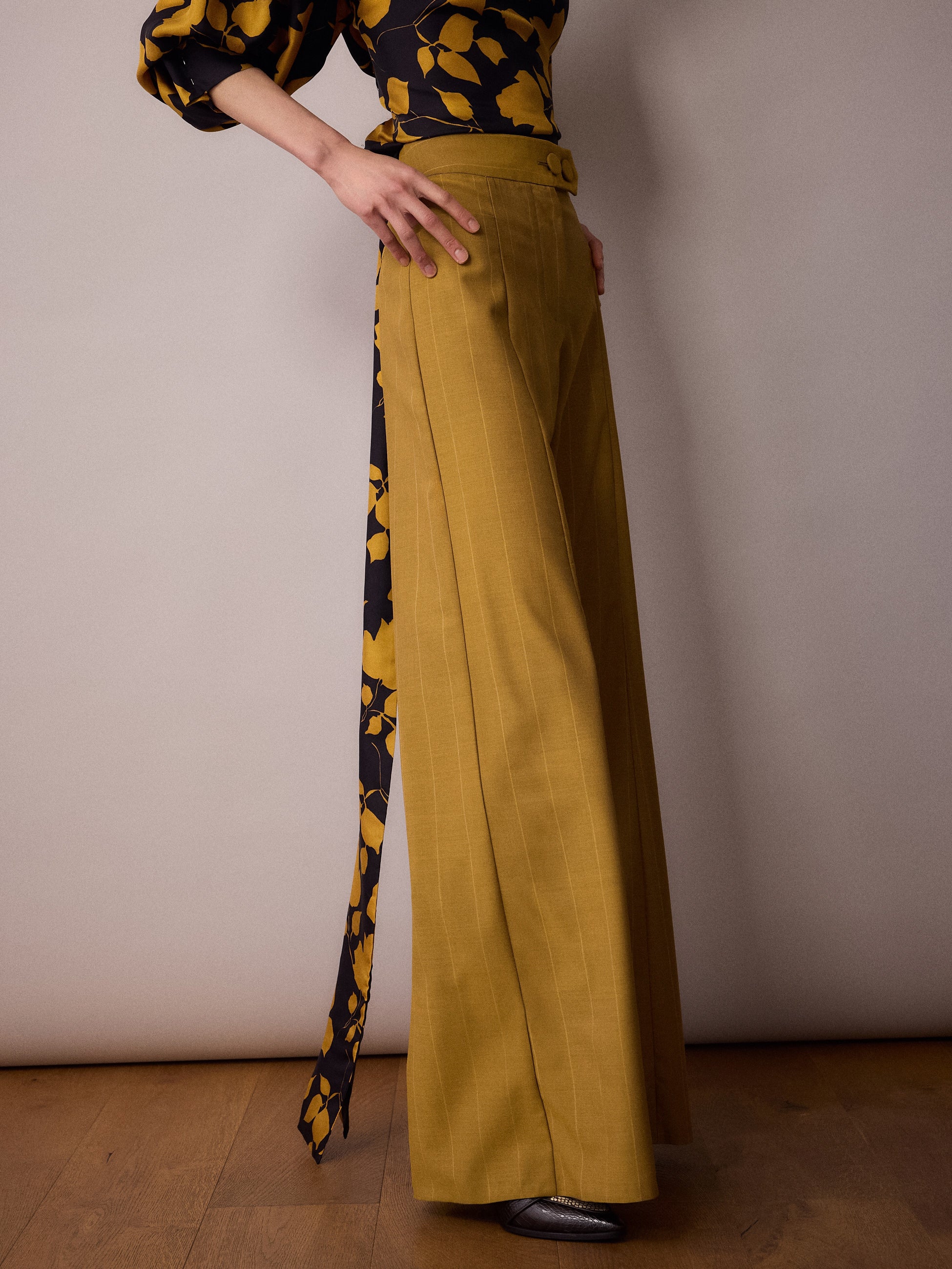 Anderson Trouser / Mustard Pinstripe