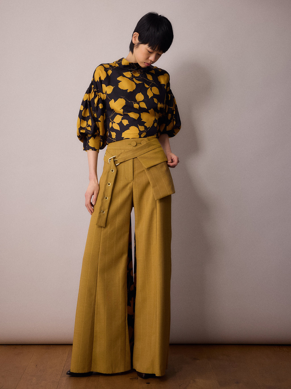 Anderson Trouser / Mustard Pinstripe