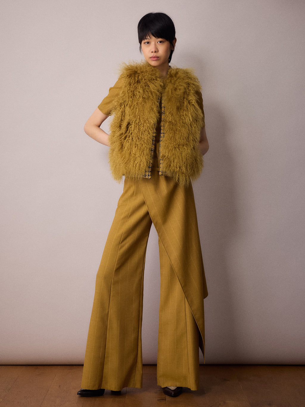 Aubrey Cropped Gilet / Mustard