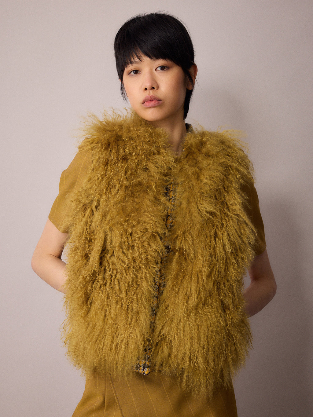 Aubrey Cropped Gilet / Mustard
