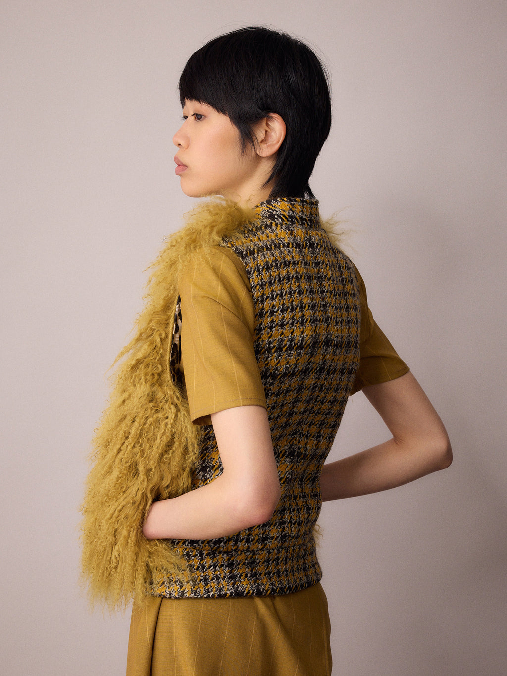 Aubrey Cropped Gilet / Mustard