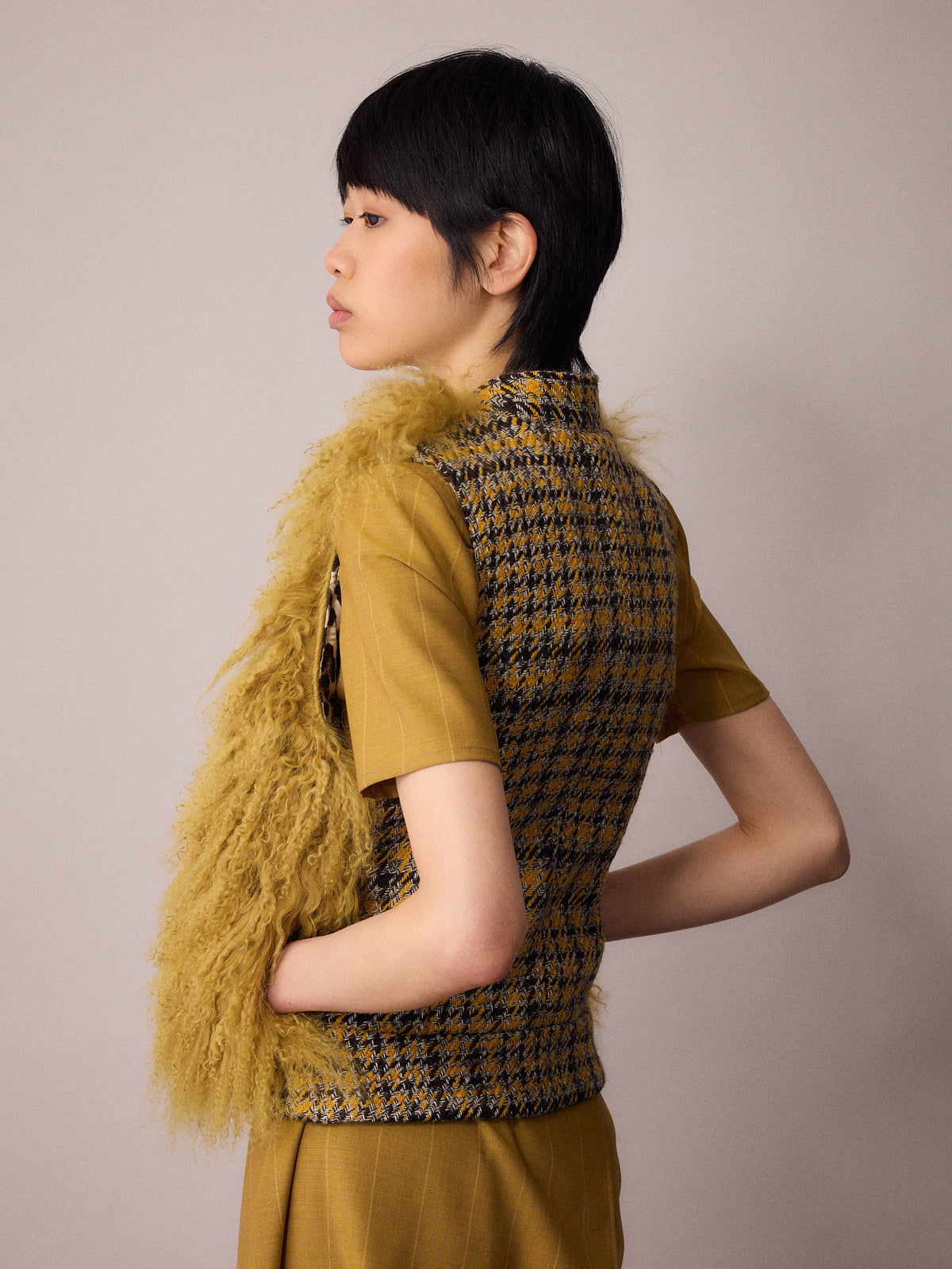 Aubrey Cropped Gilet / Mustard