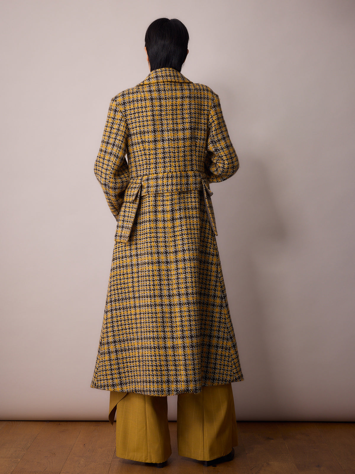 Mythanwy Coat / Mustard Houndstooth