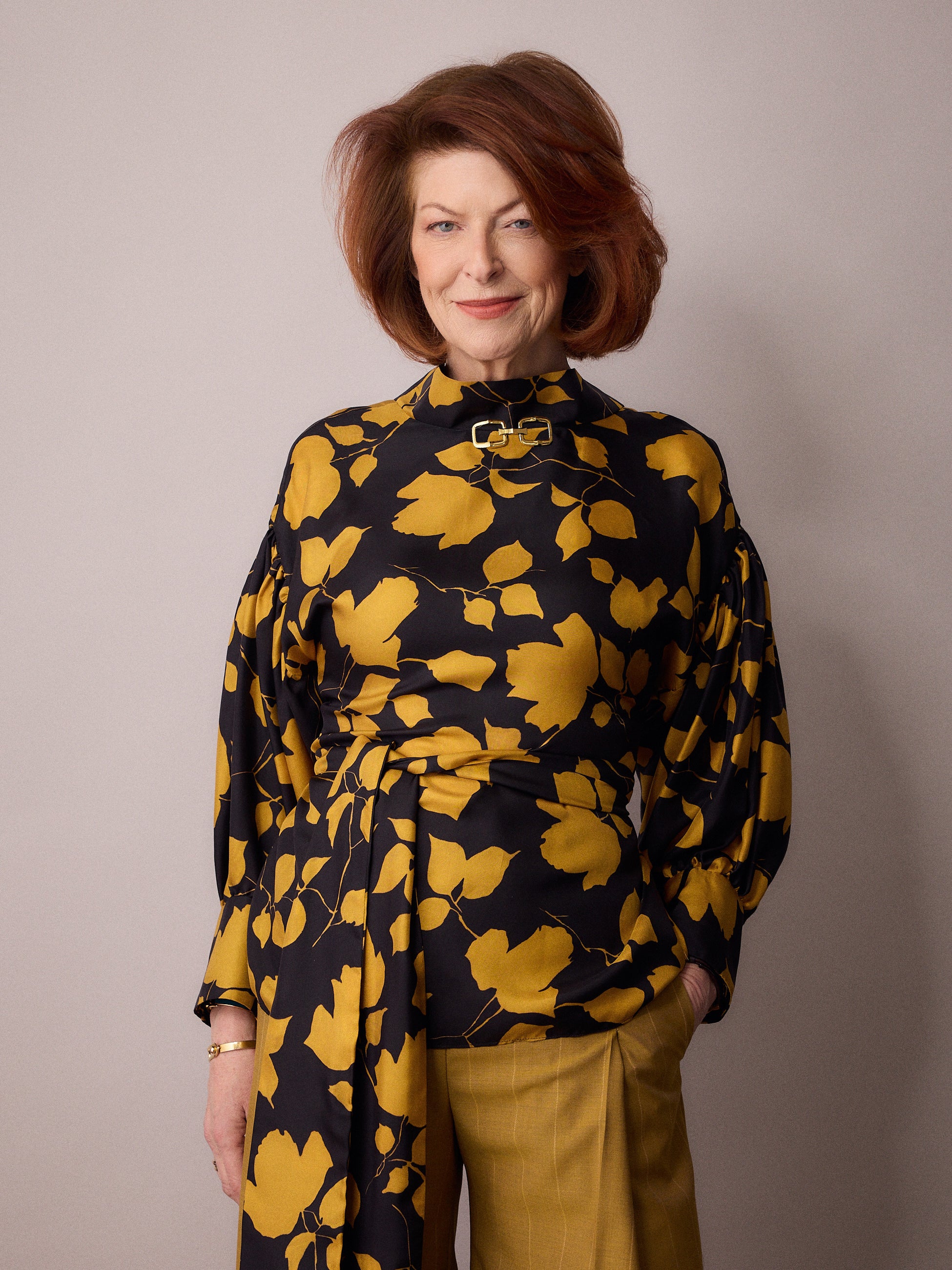 Wren Blouse / Black and Gold Floral