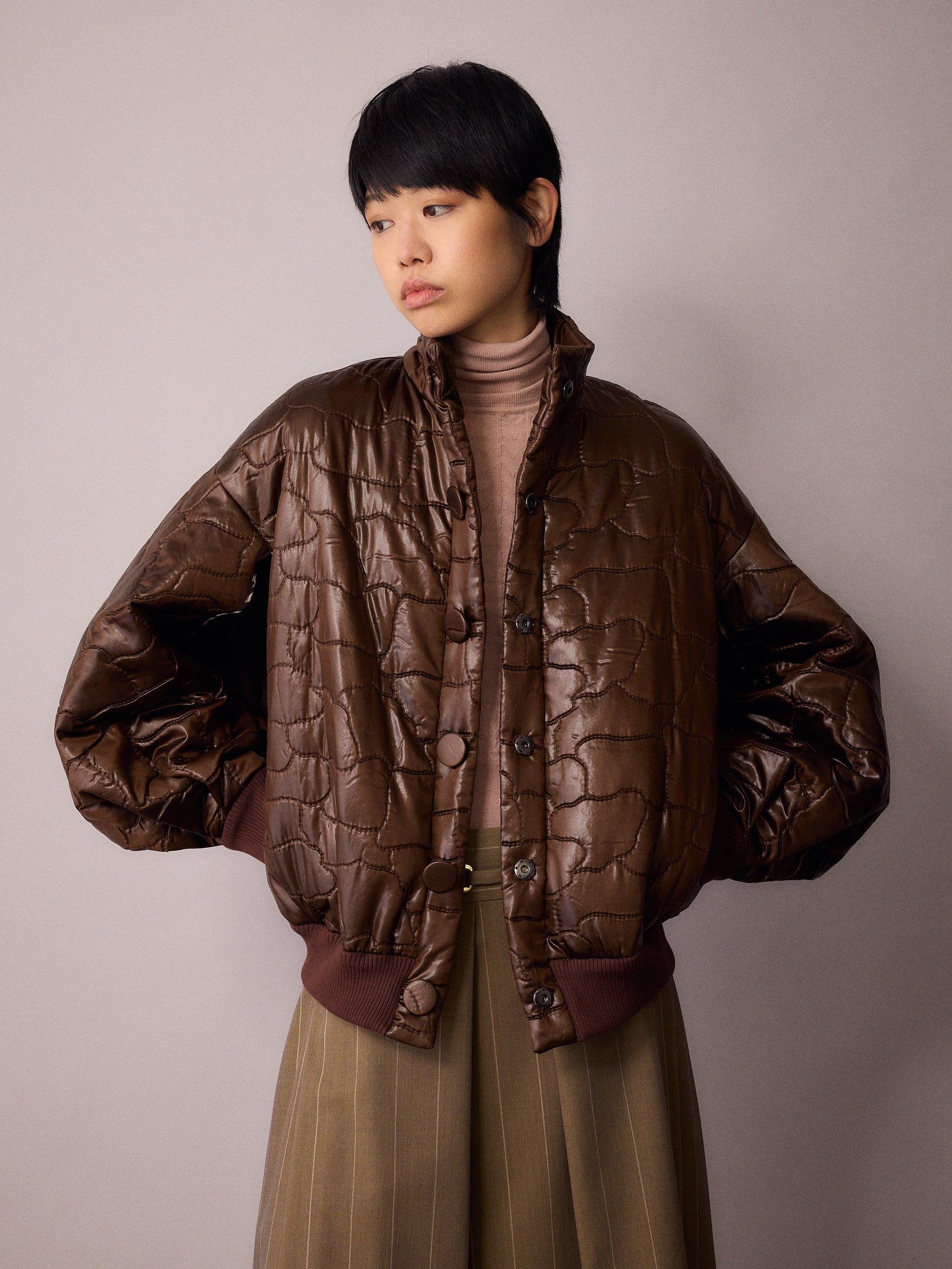 Ms K Bomber Jacket / Chocolate