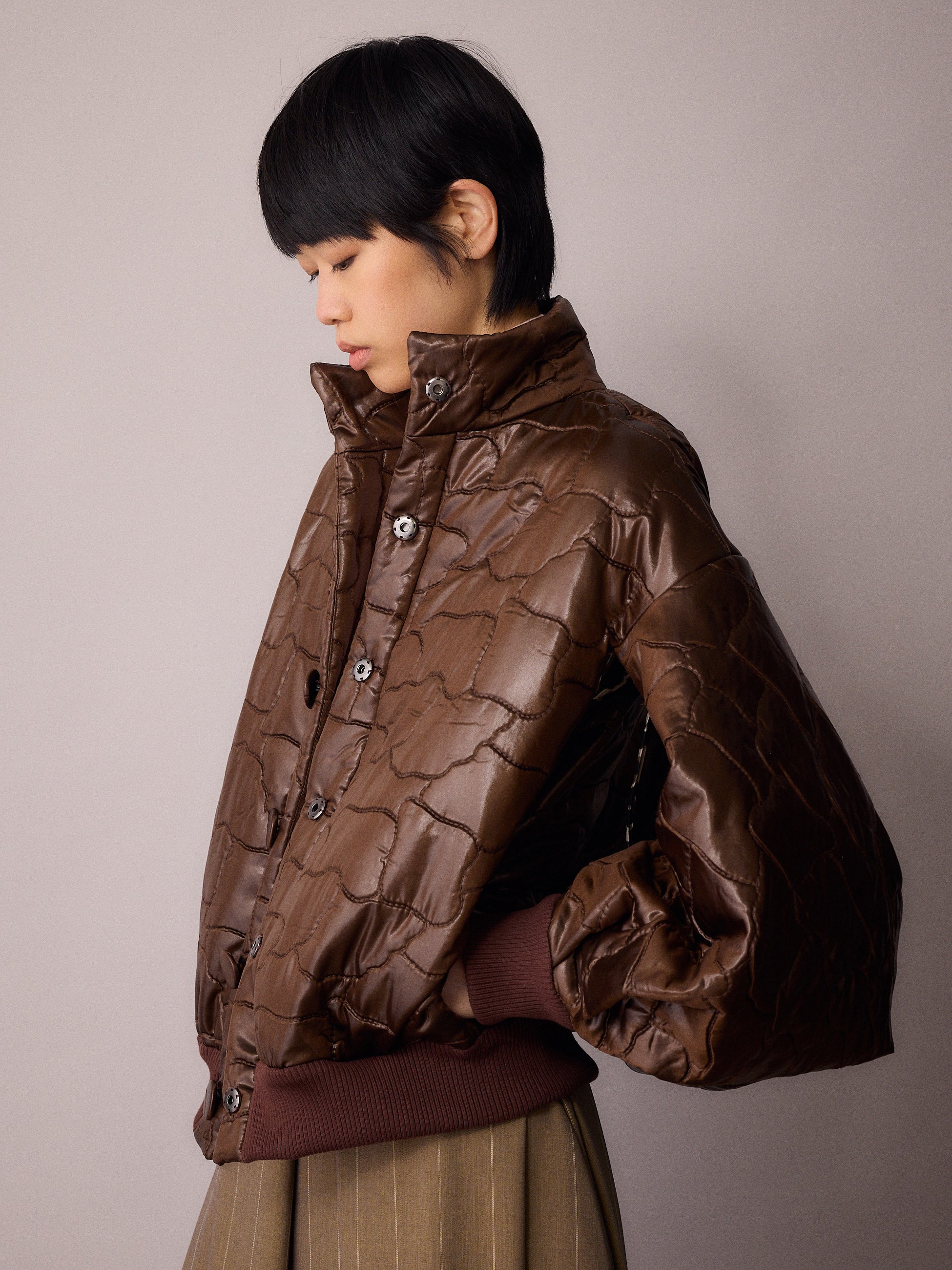 Ms K Bomber Jacket / Chocolate
