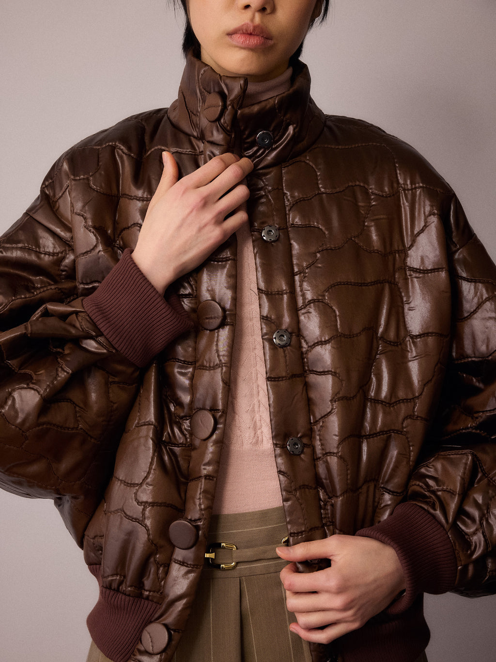 Ms K Bomber Jacket / Chocolate