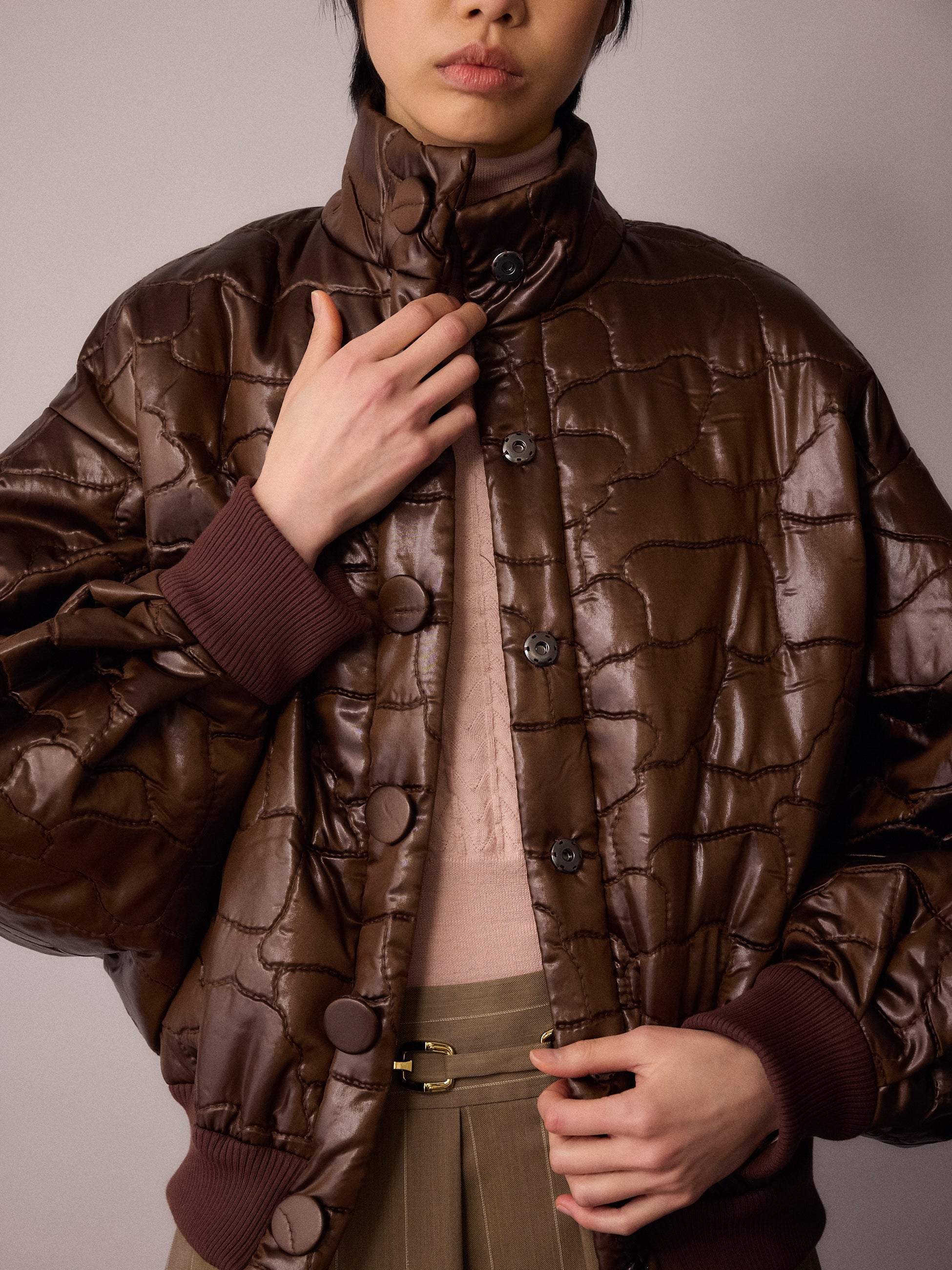 Ms K Bomber Jacket / Chocolate