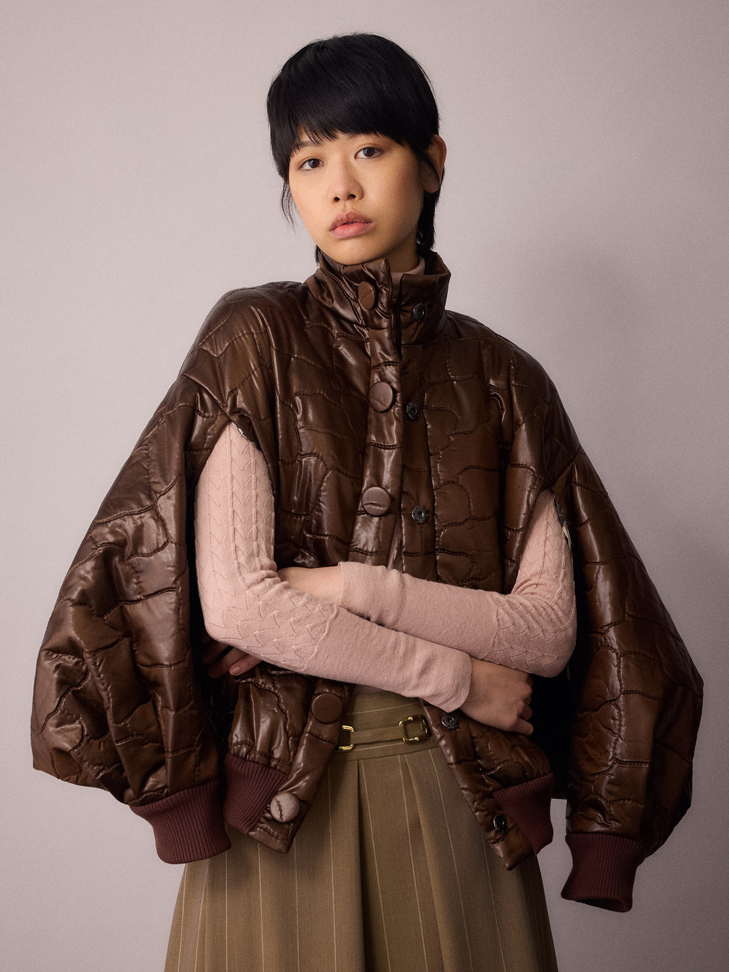 Ms K Bomber Jacket / Chocolate