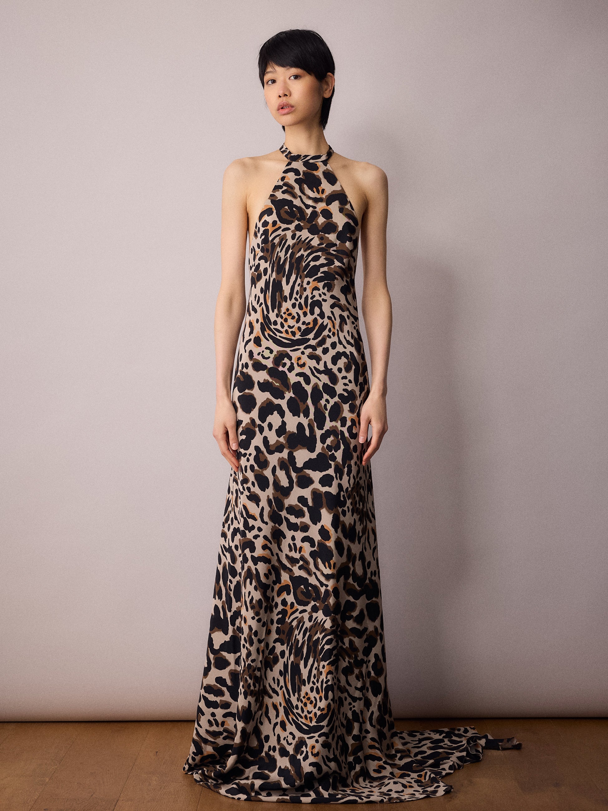 Marianne Bias Cut Dress / Animal