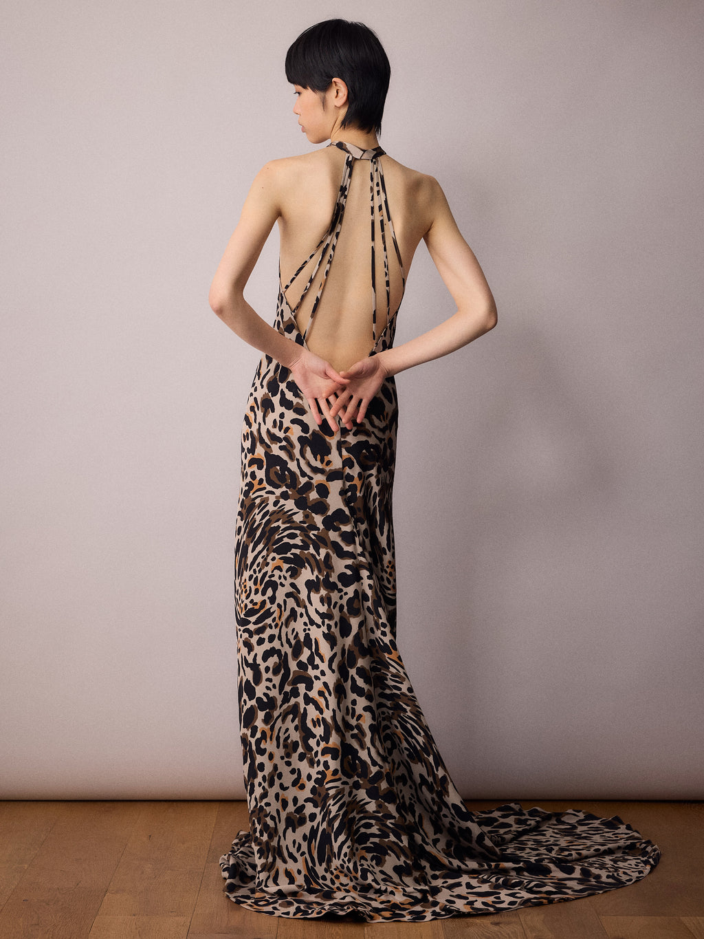 Marianne Bias Cut Dress / Animal