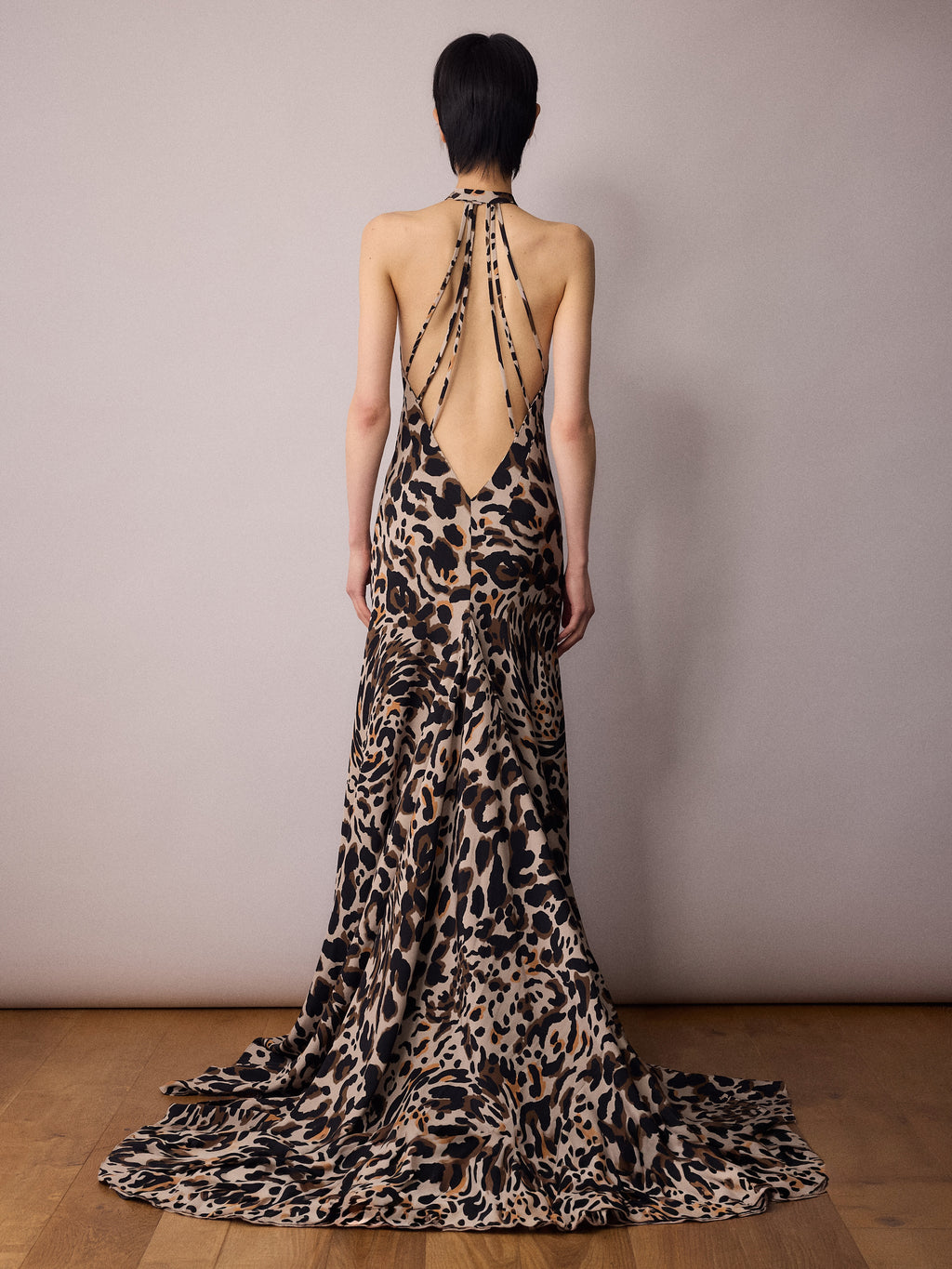Marianne Bias Cut Dress / Animal