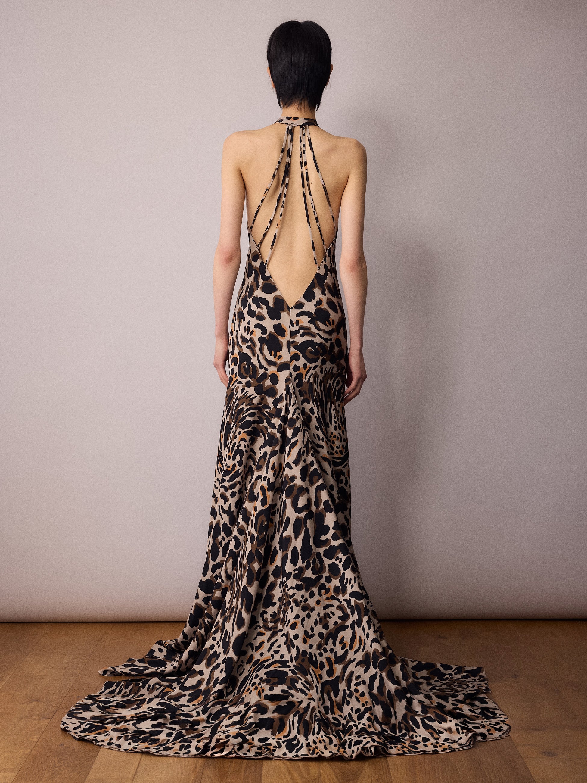 Marianne Bias Cut Dress / Animal