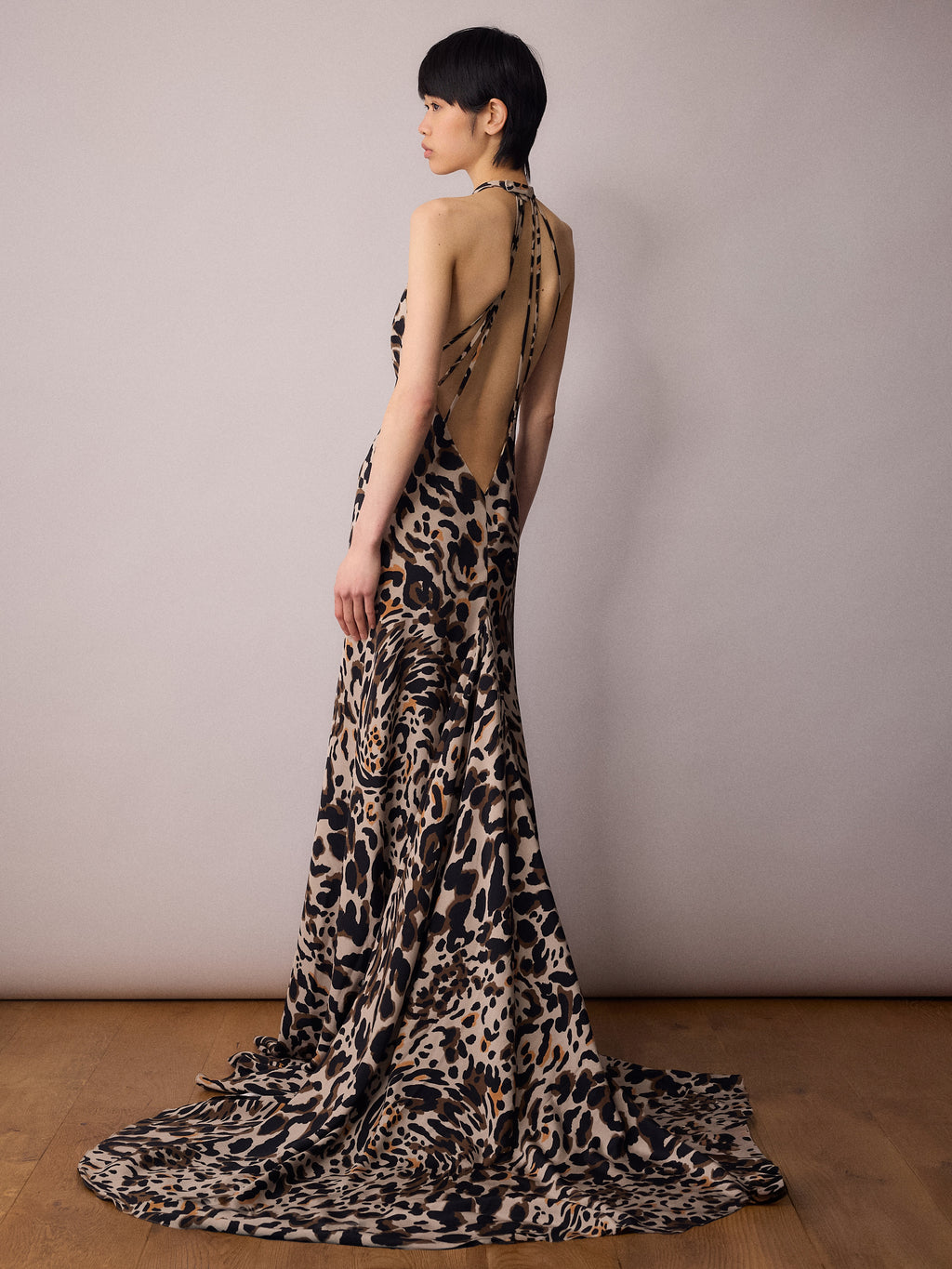 Marianne Bias Cut Dress / Animal