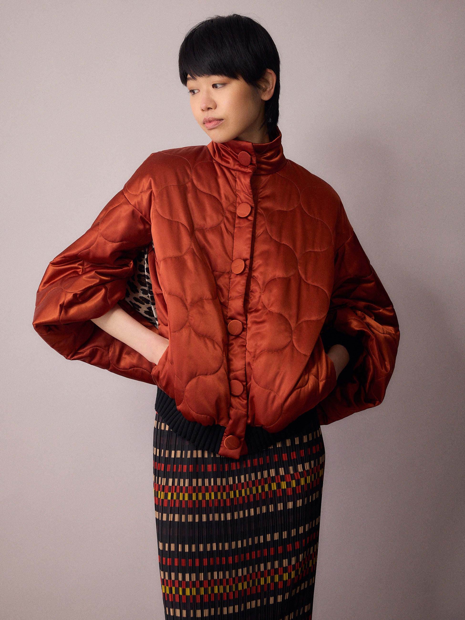 Ms K Bomber Jacket / Amber