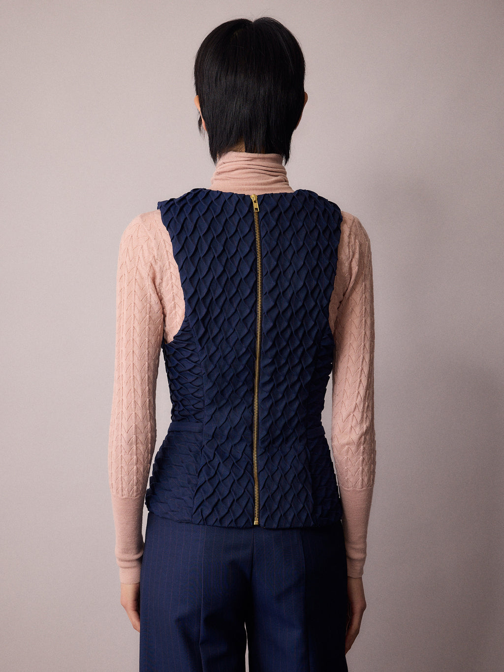 Marlo Waistcoat / Navy and Red Pinstripe