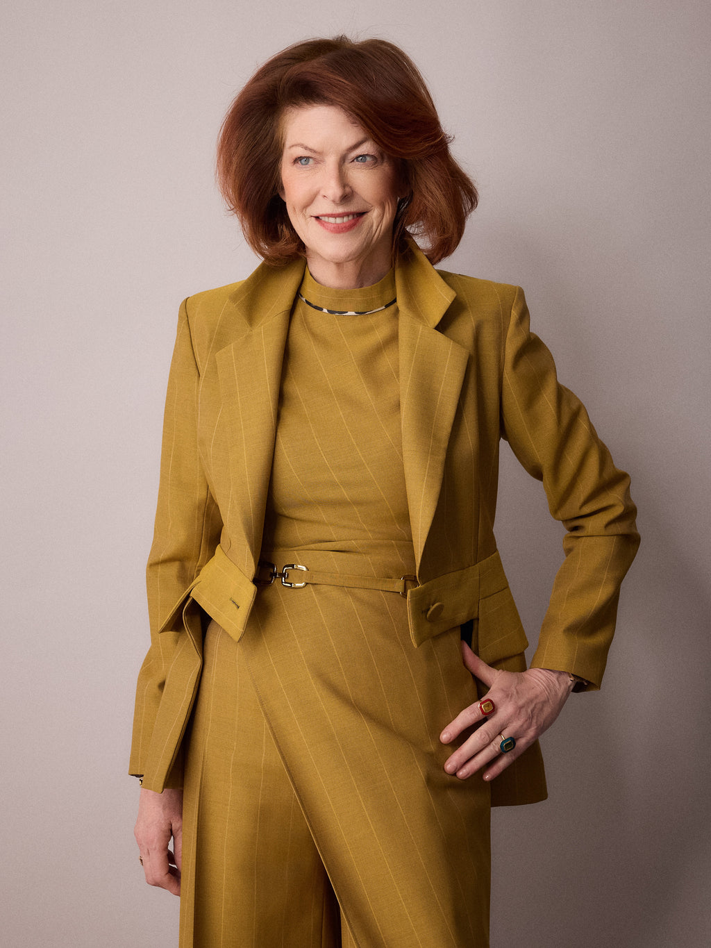 Andy Suit Jacket / Mustard Pinstripe