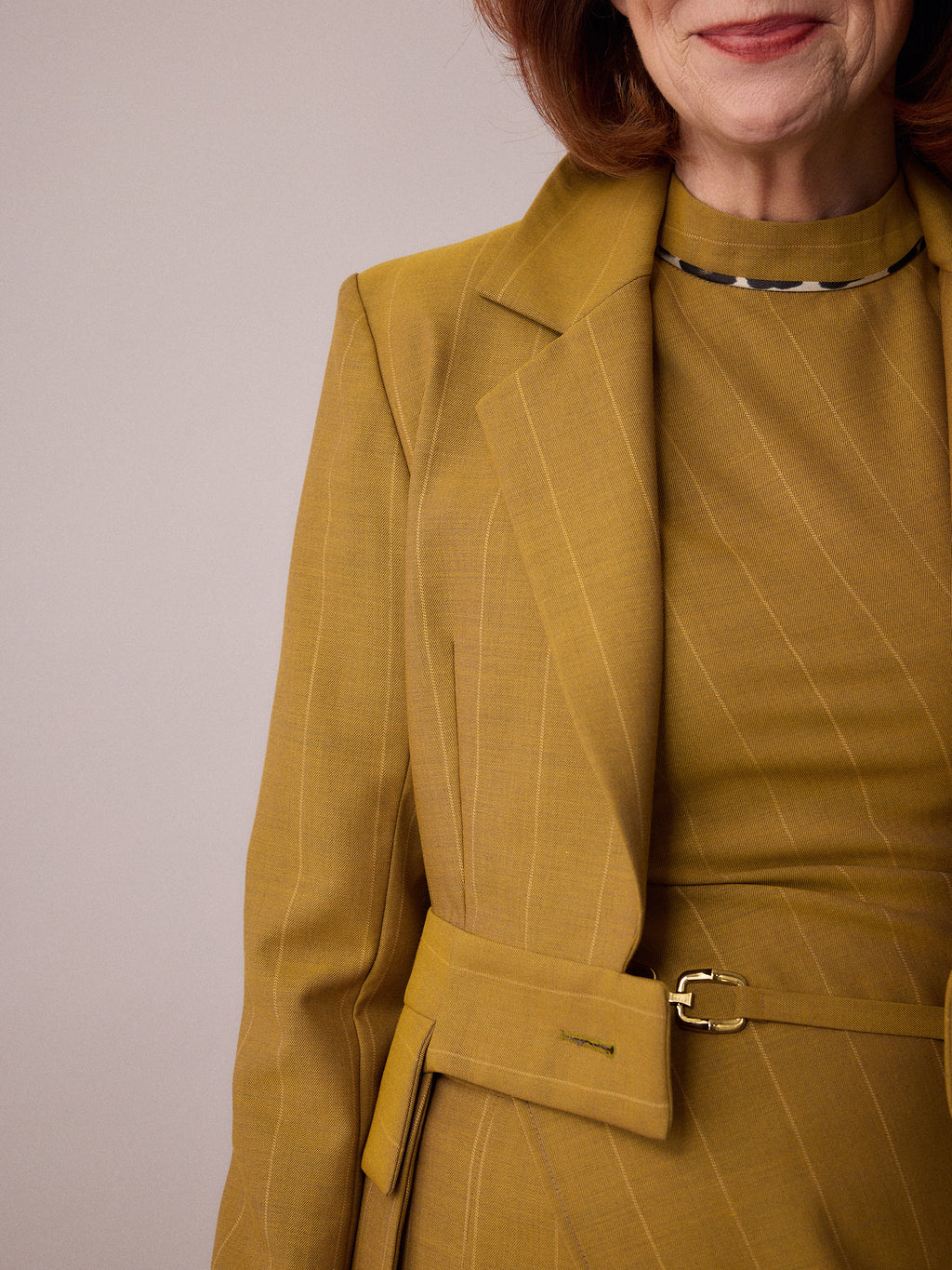Andy Suit Jacket / Mustard Pinstripe