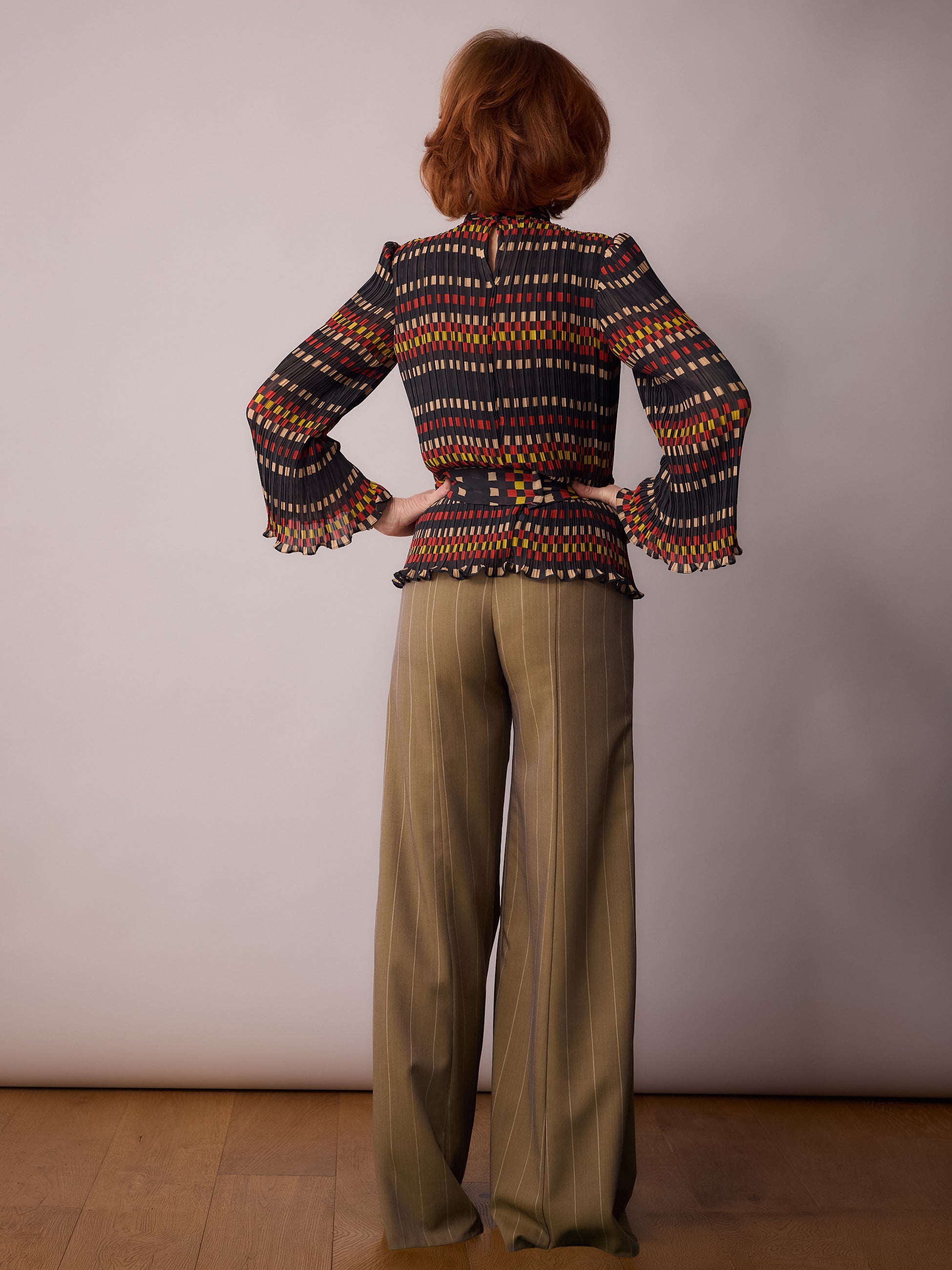 Anderson Trouser / Sand Pinstripe